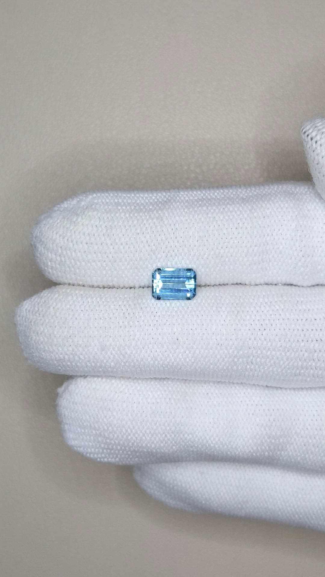 1.06 Ct. Blue Aquamarine from Brazil Size Video