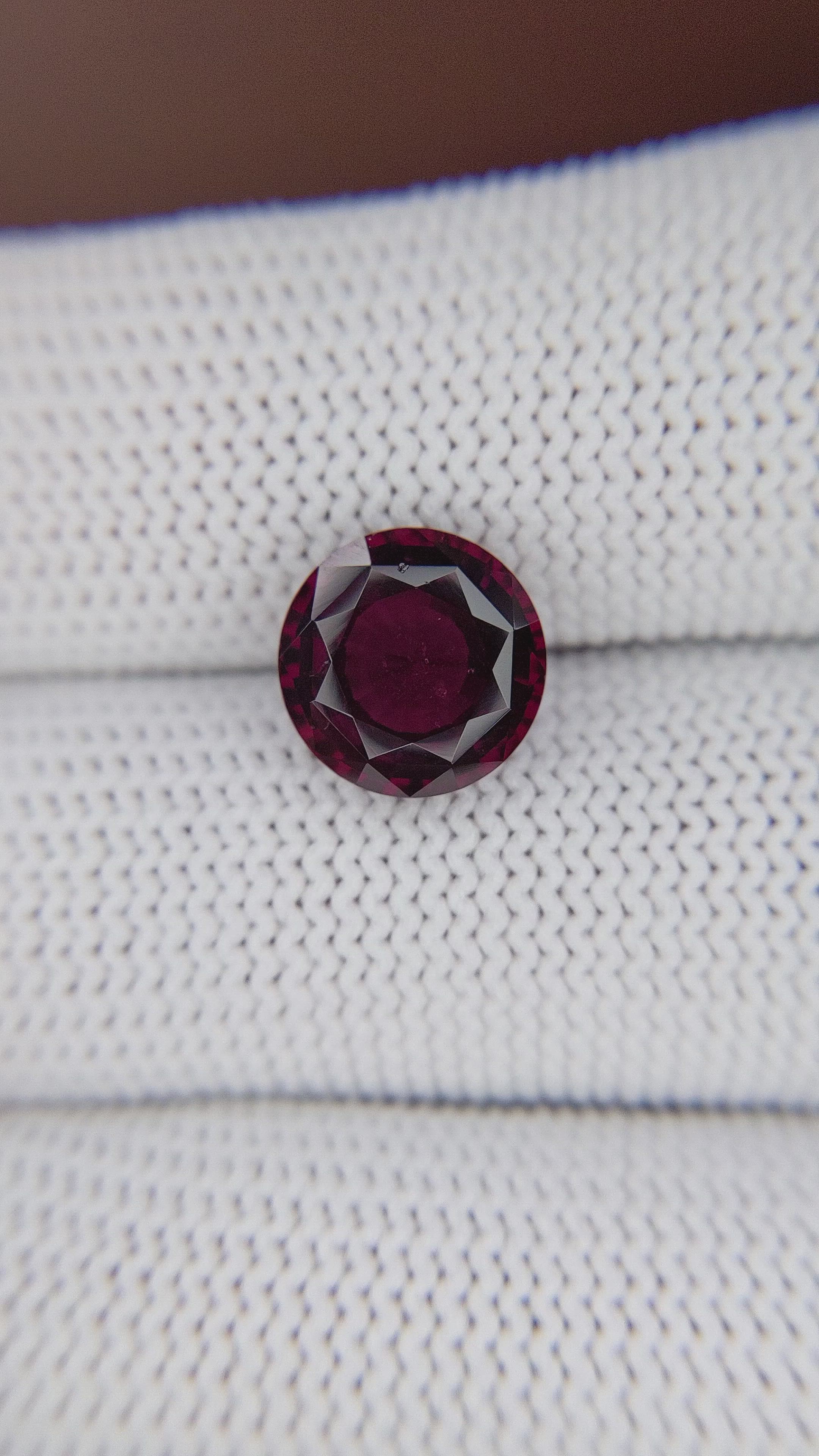 4.86 Ct. Purplish Red Garnet from South Africa Size Video