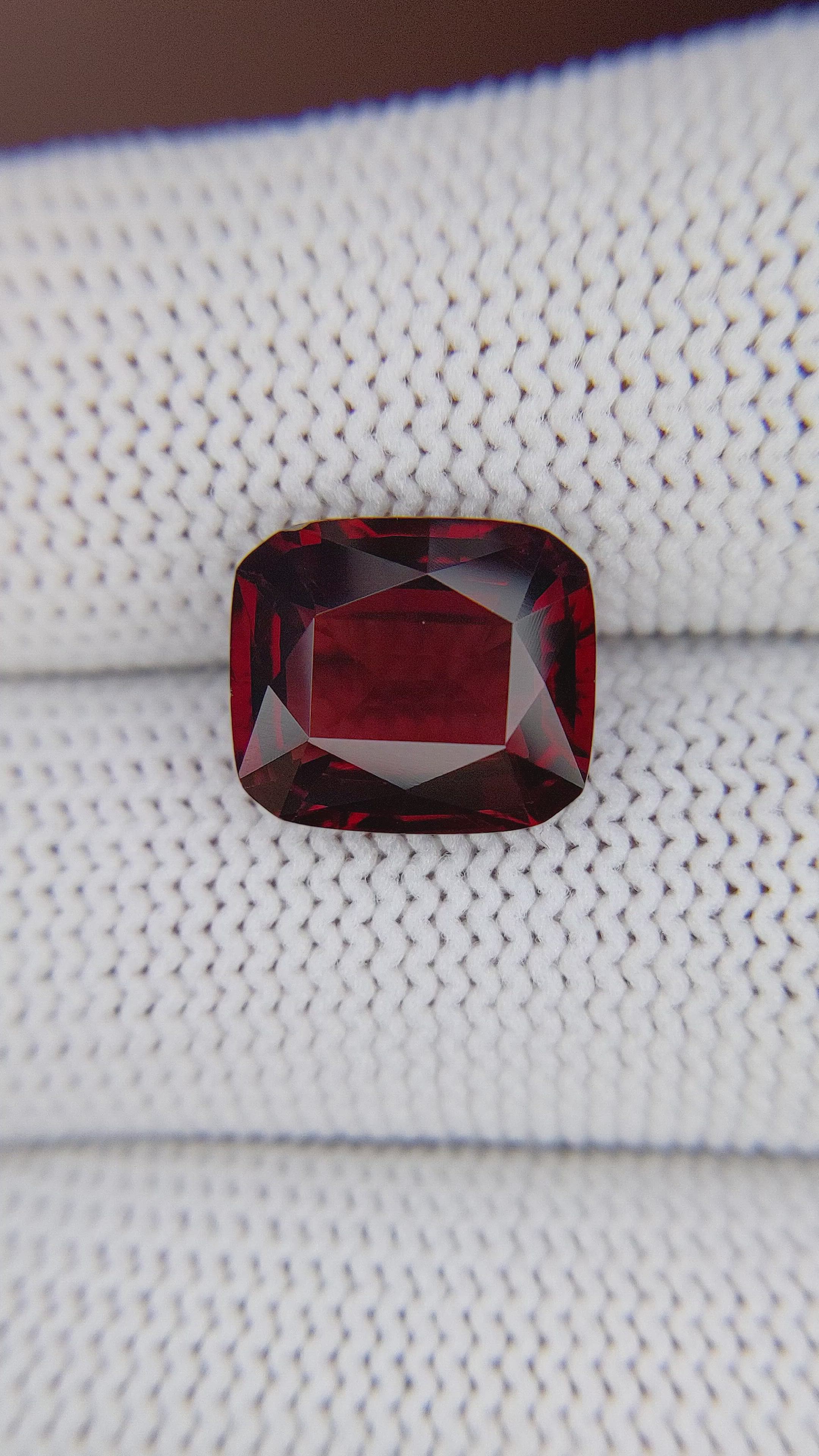 6.68 Ct. Red Garnet from South Africa Size Video