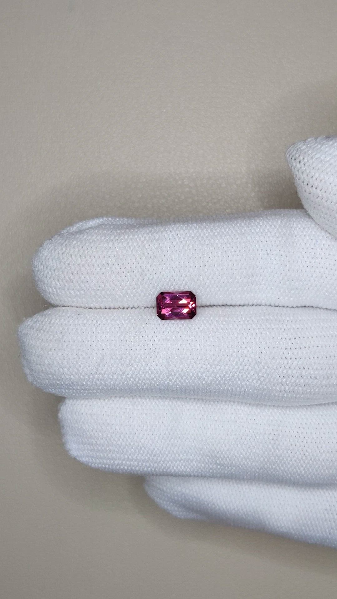 1.11 Ct. Purplish Red Rhodolite Garnet from Tanzania Size Video