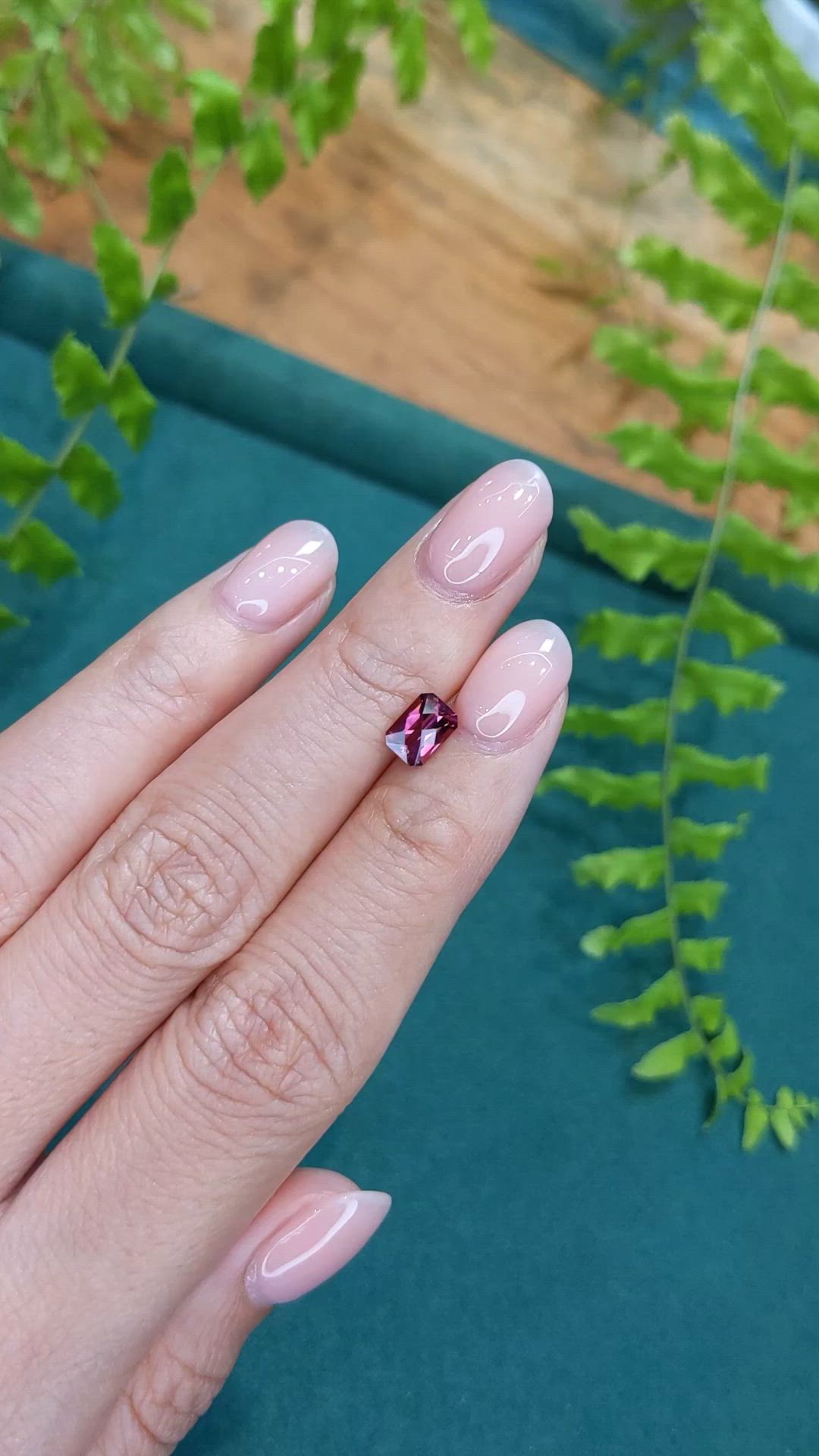 1.11 Ct. Purplish Red Rhodolite Garnet from Tanzania Size Video