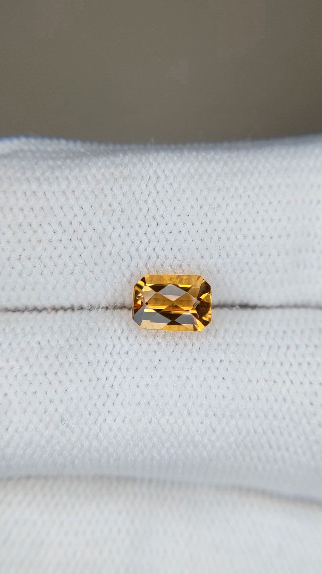 1.02 Ct. Yellowish Orange Citrine from Brazil Size Video