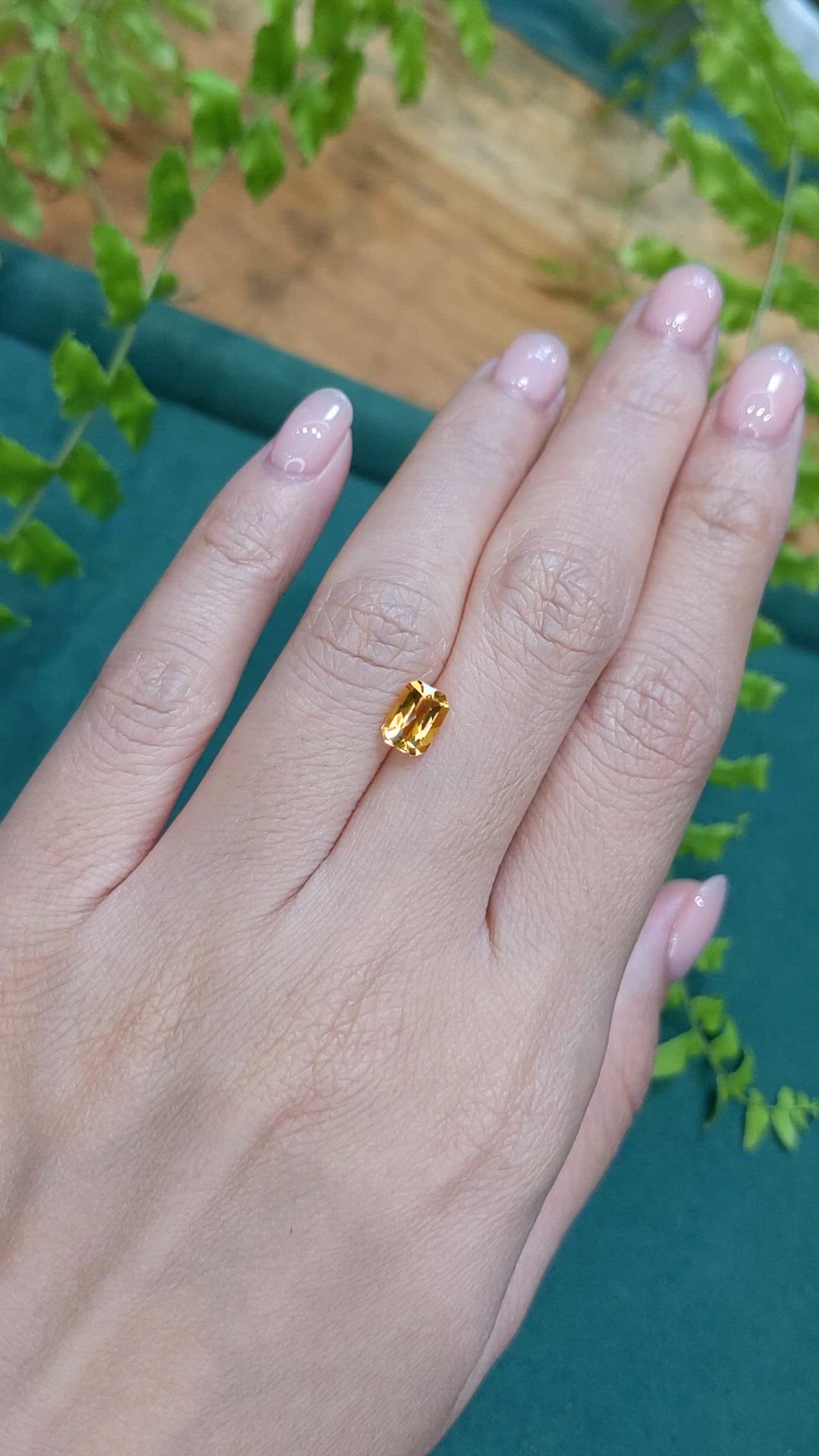 1.02 Ct. Yellowish Orange Citrine from Brazil Size Video
