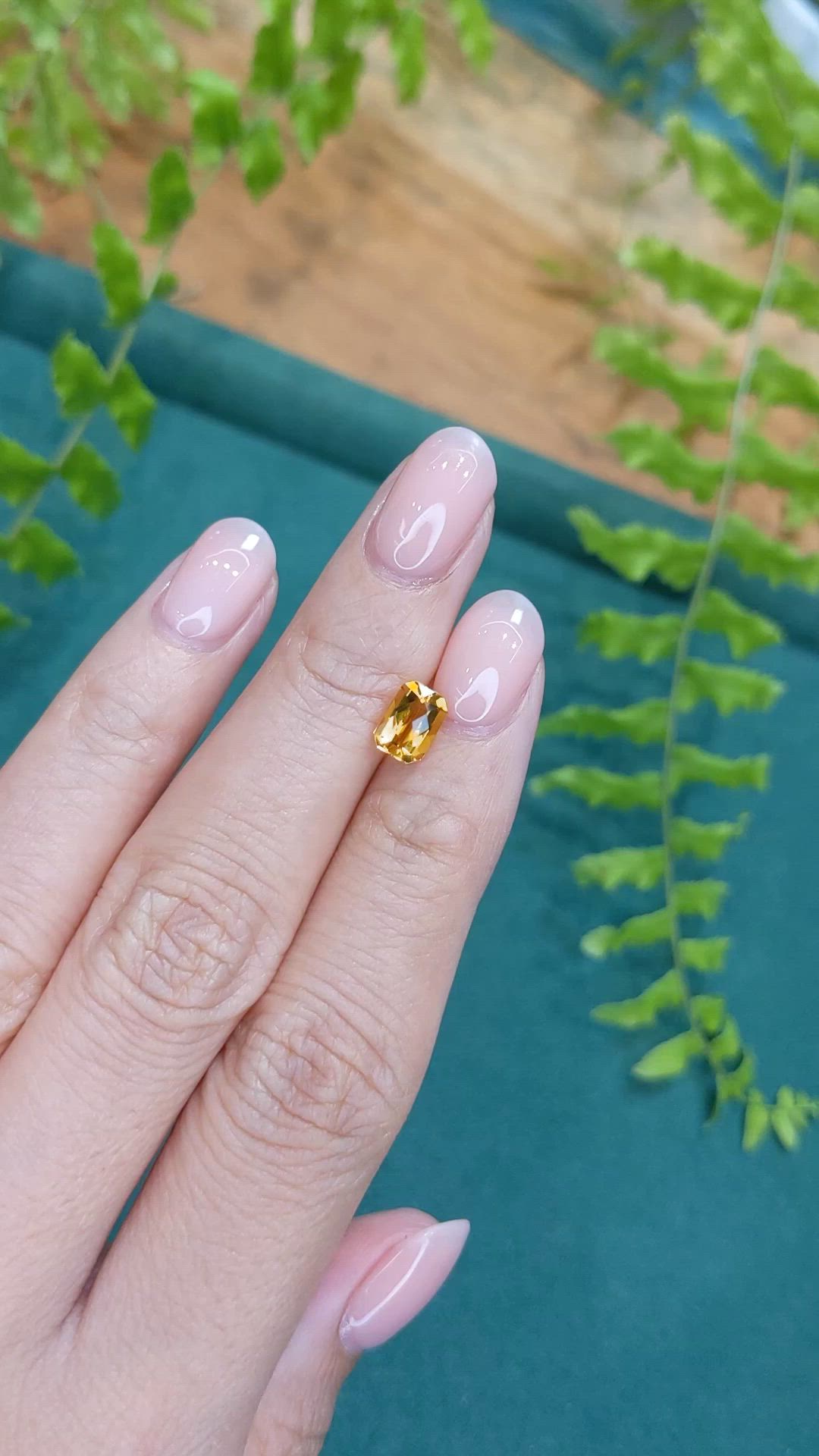 1.02 Ct. Yellowish Orange Citrine from Brazil Size Video
