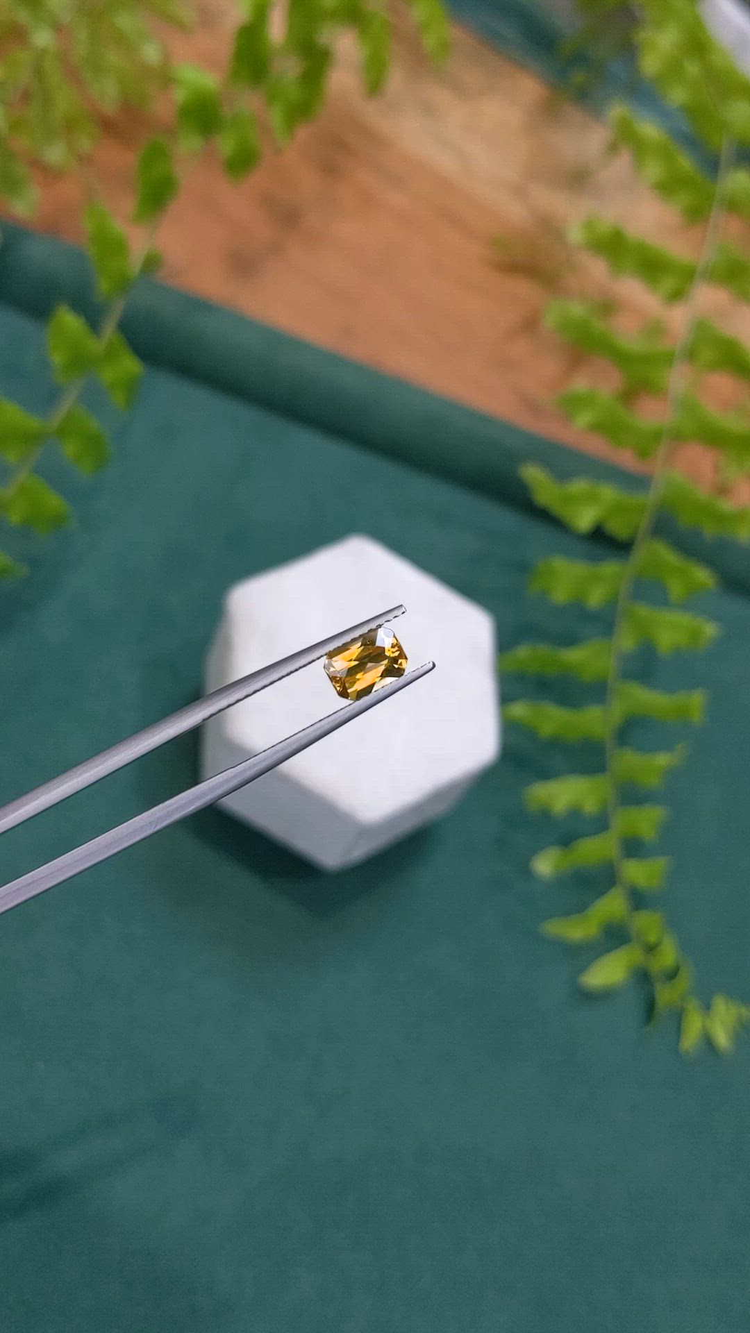 1.02 Ct. Yellowish Orange Citrine from Brazil Size Video
