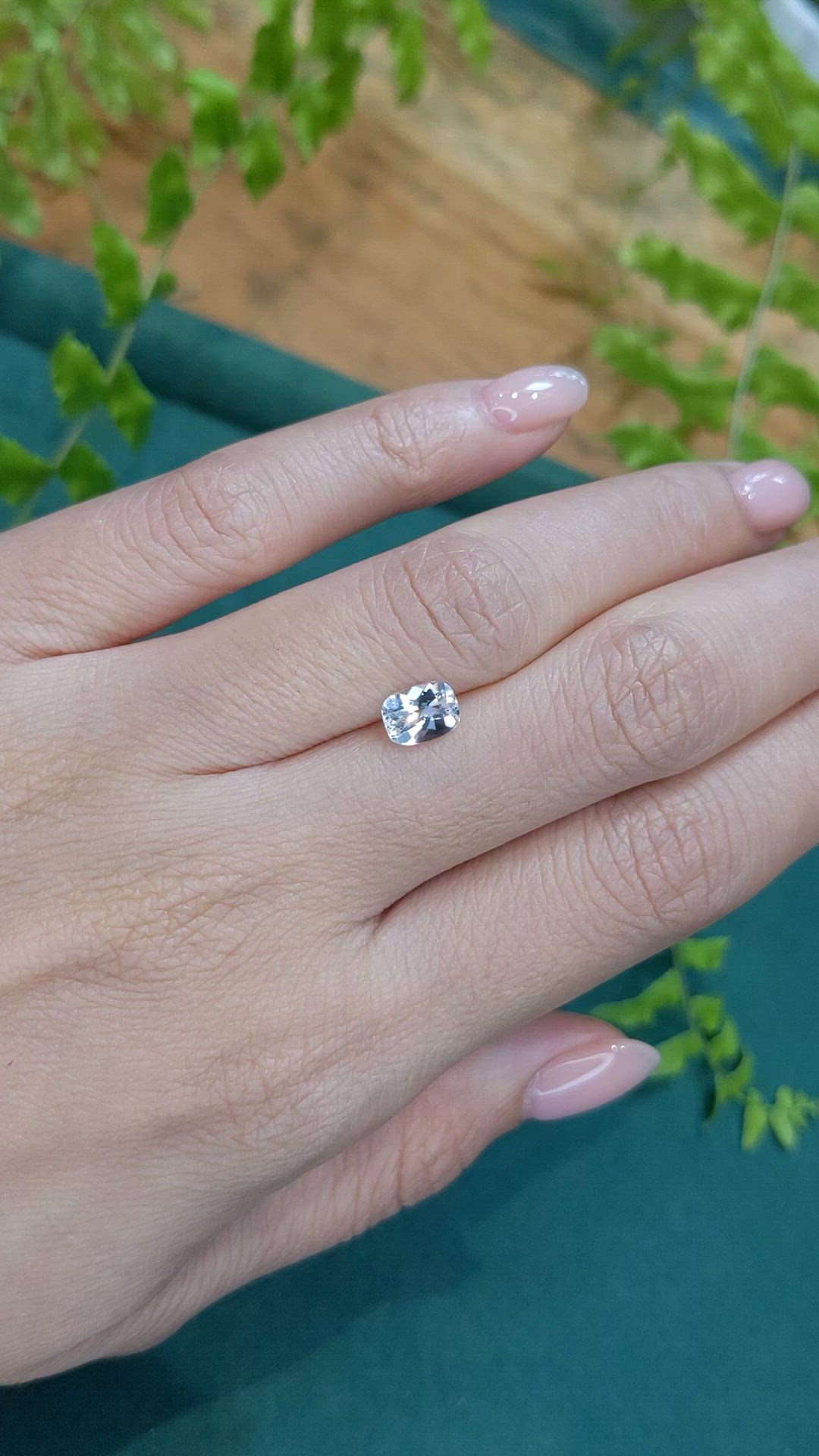 1.01 Ct. White Topaz from Brazil Size Video
