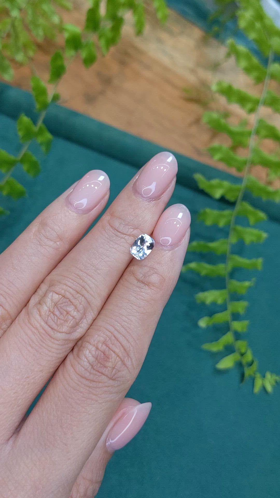 1.01 Ct. White Topaz from Brazil Size Video