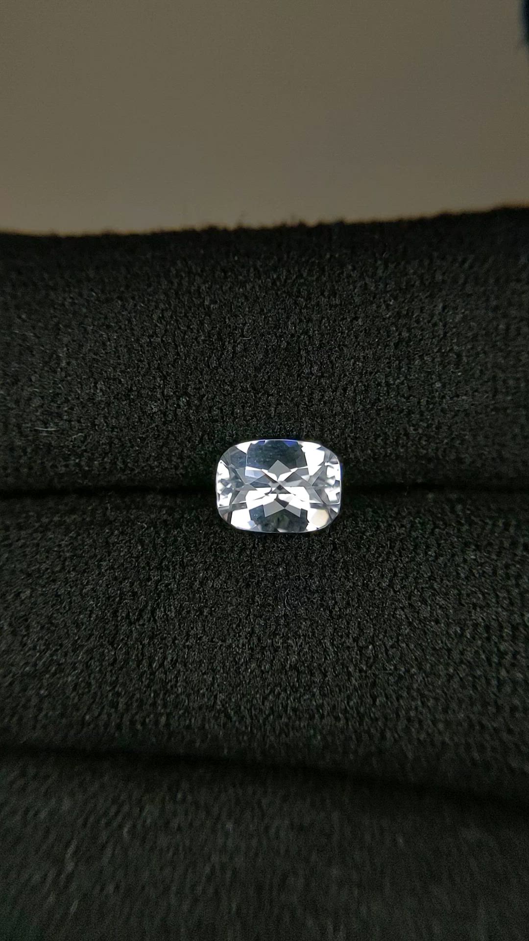 1.01 Ct. White Topaz from Brazil Size Video
