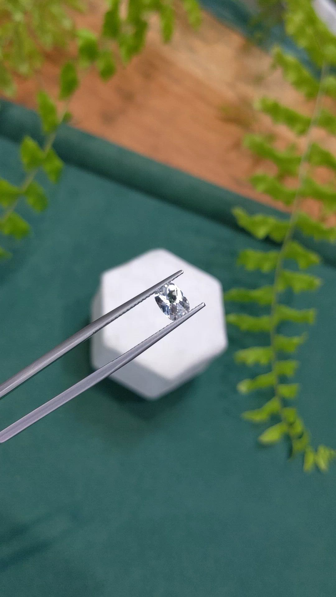 1.01 Ct. White Topaz from Brazil Size Video