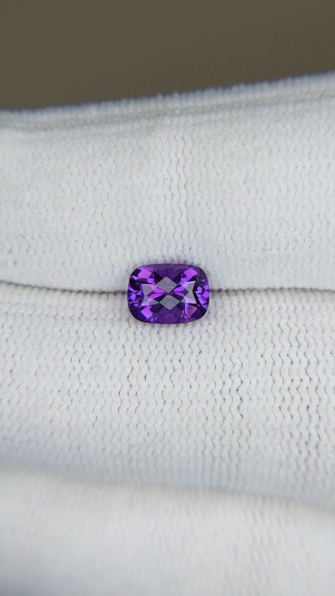 0.85 Ct. Purple Amethyst from Brazil Size Video