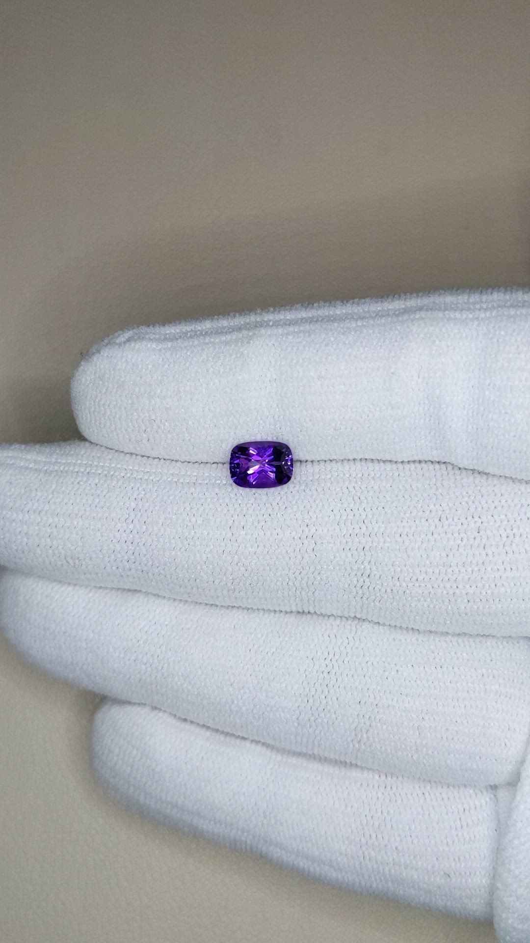 0.85 Ct. Purple Amethyst from Brazil Size Video
