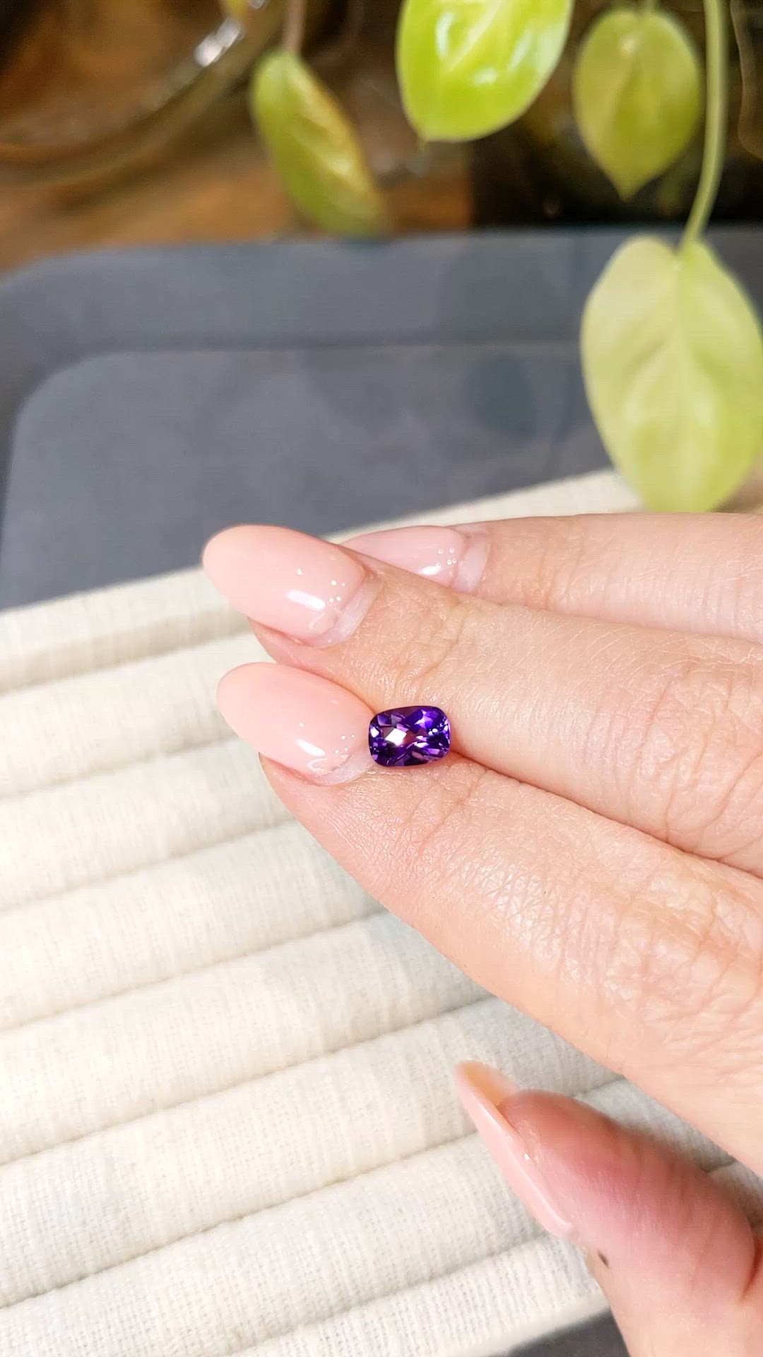 0.85 Ct. Purple Amethyst from Brazil Size Video