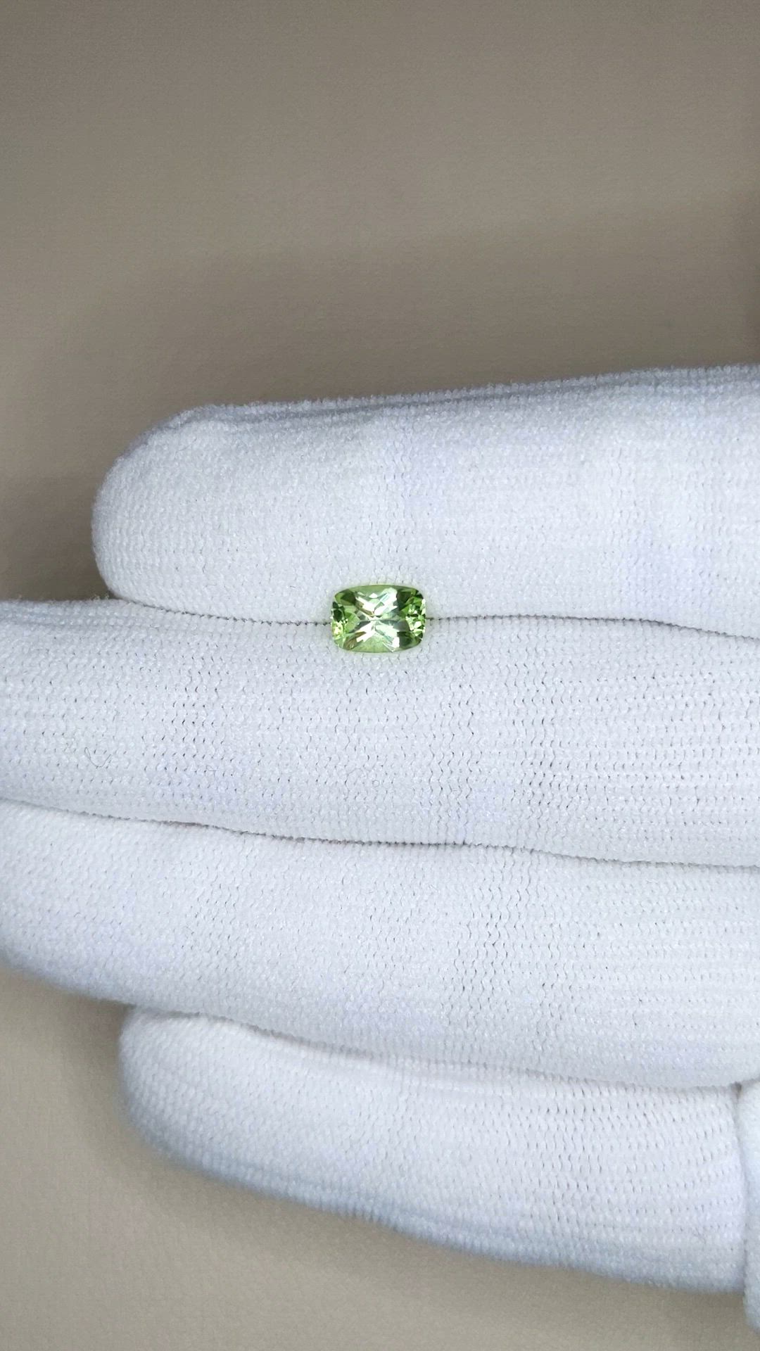 0.97 Ct. Green (Lime Green) Peridot from Burma (Myanmar) Size Video