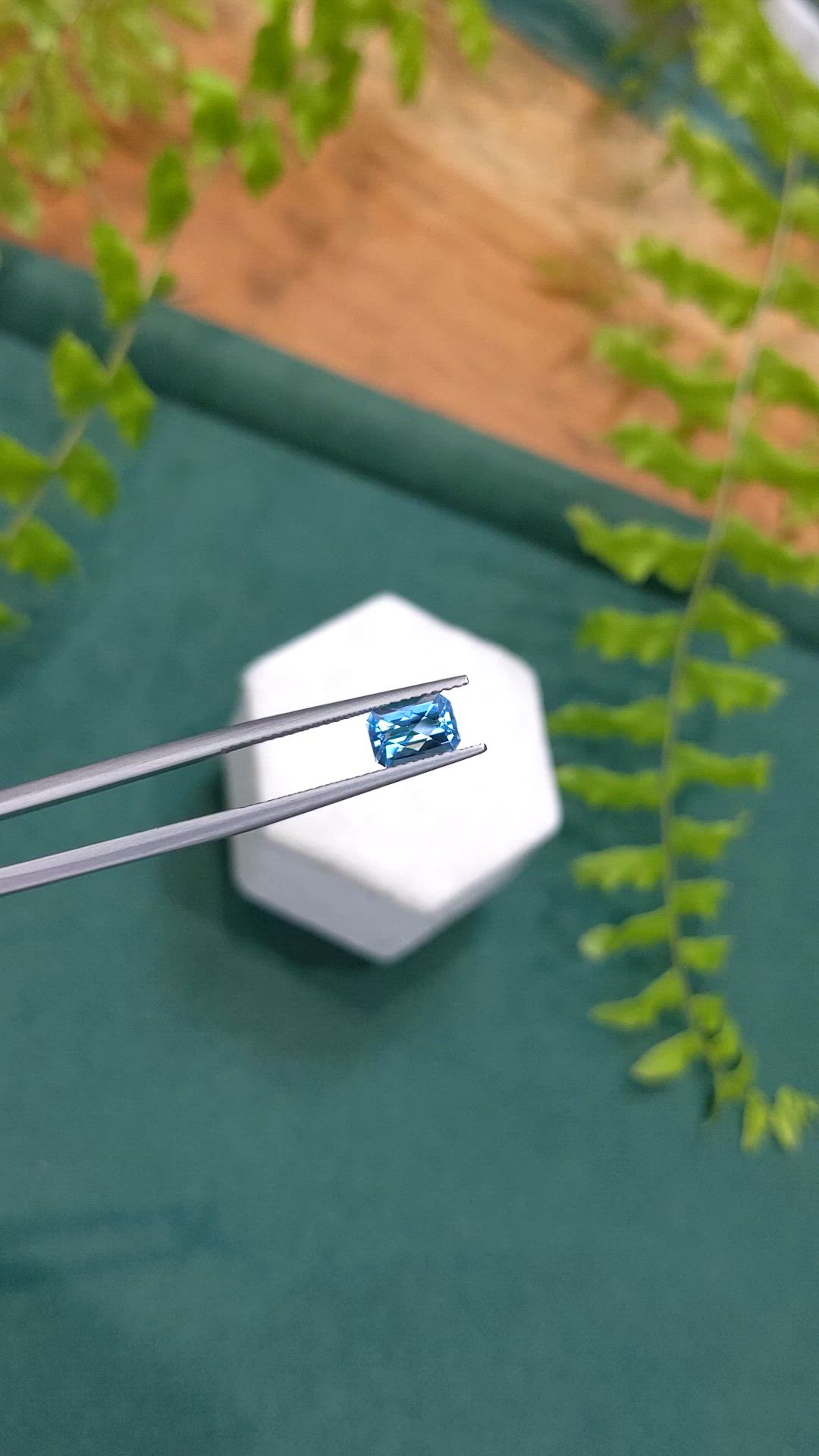 1.42 Ct. Swiss Blue Topaz from Brazil Size Video