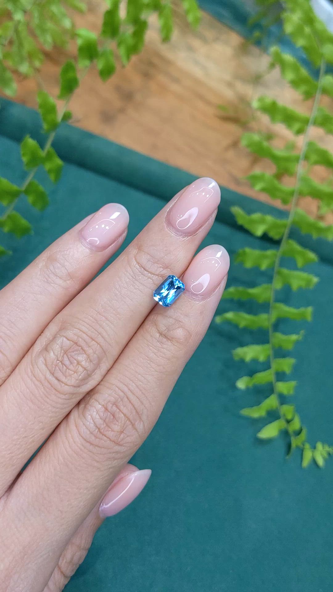 1.42 Ct. Swiss Blue Topaz from Brazil Size Video