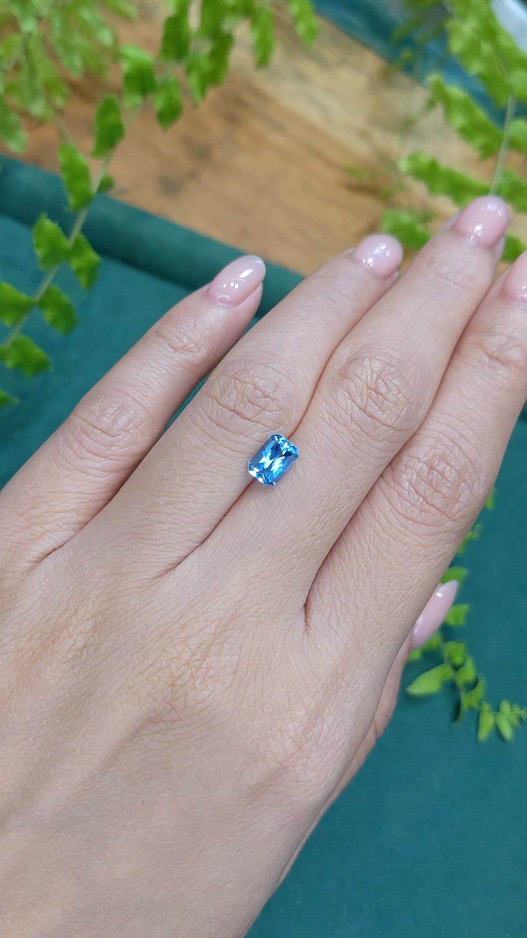 1.42 Ct. Swiss Blue Topaz from Brazil Size Video