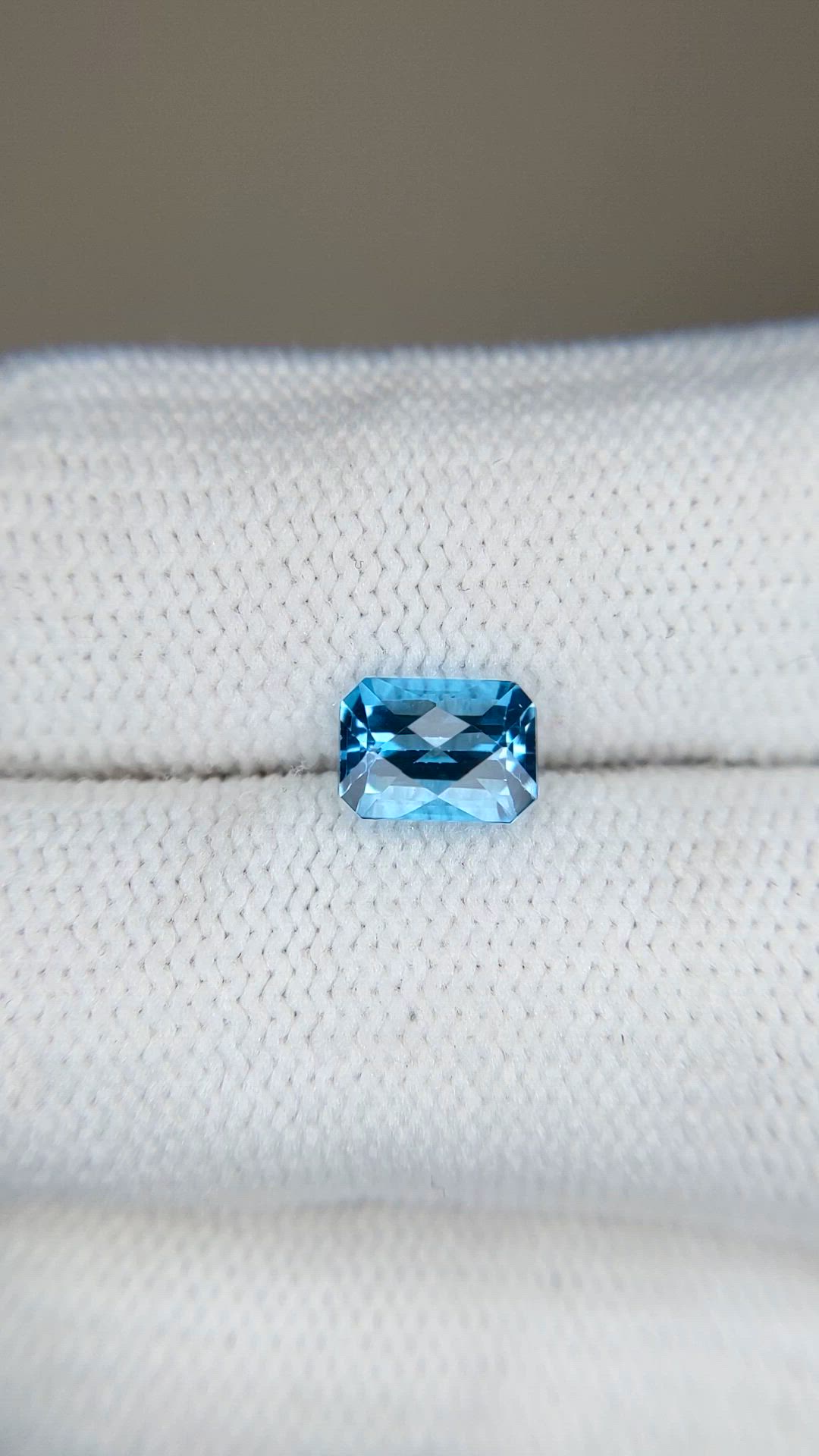 1.42 Ct. Swiss Blue Topaz from Brazil Size Video