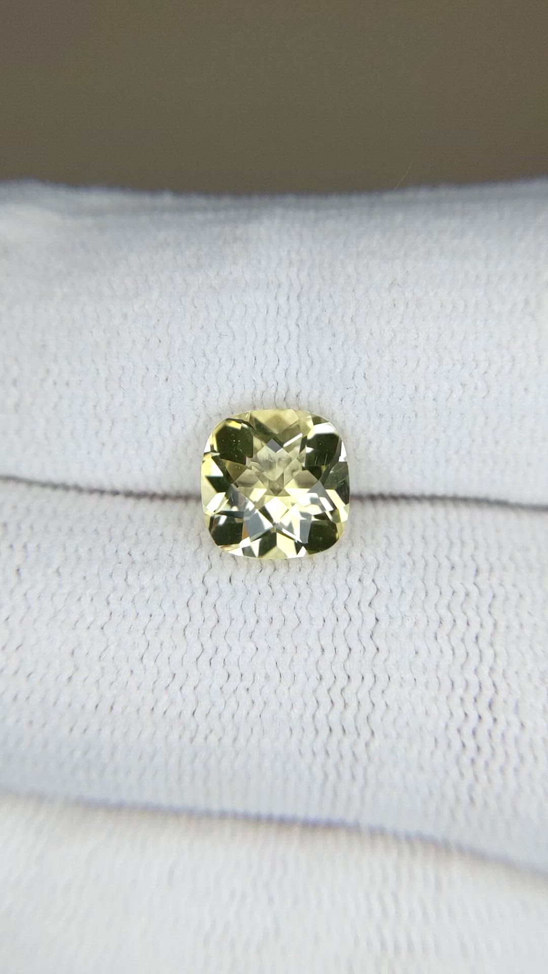 1.91 Ct. Yellow Quartz from Brazil Size Video