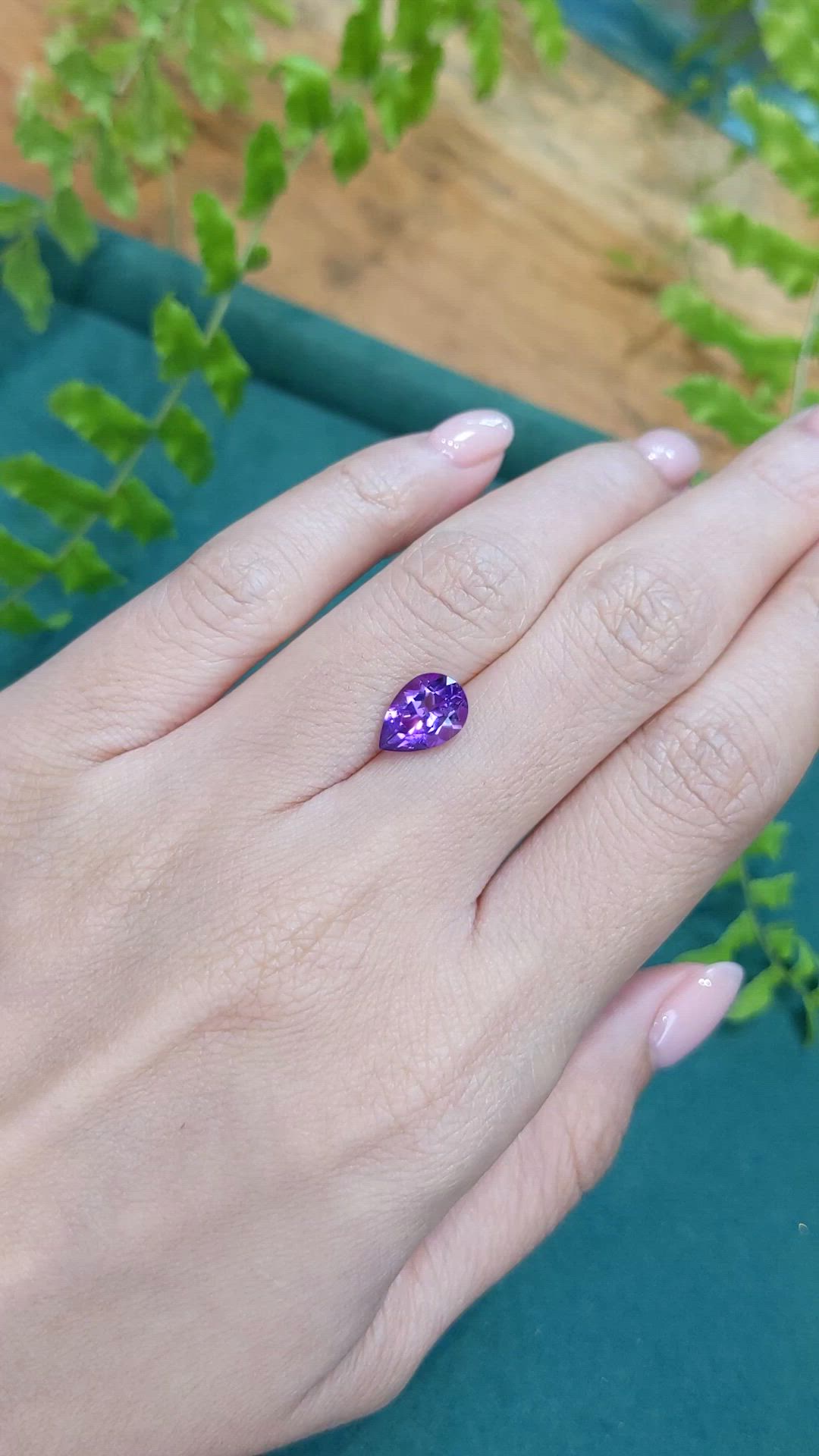 1.72 Ct. Purple Amethyst from Brazil Size Video