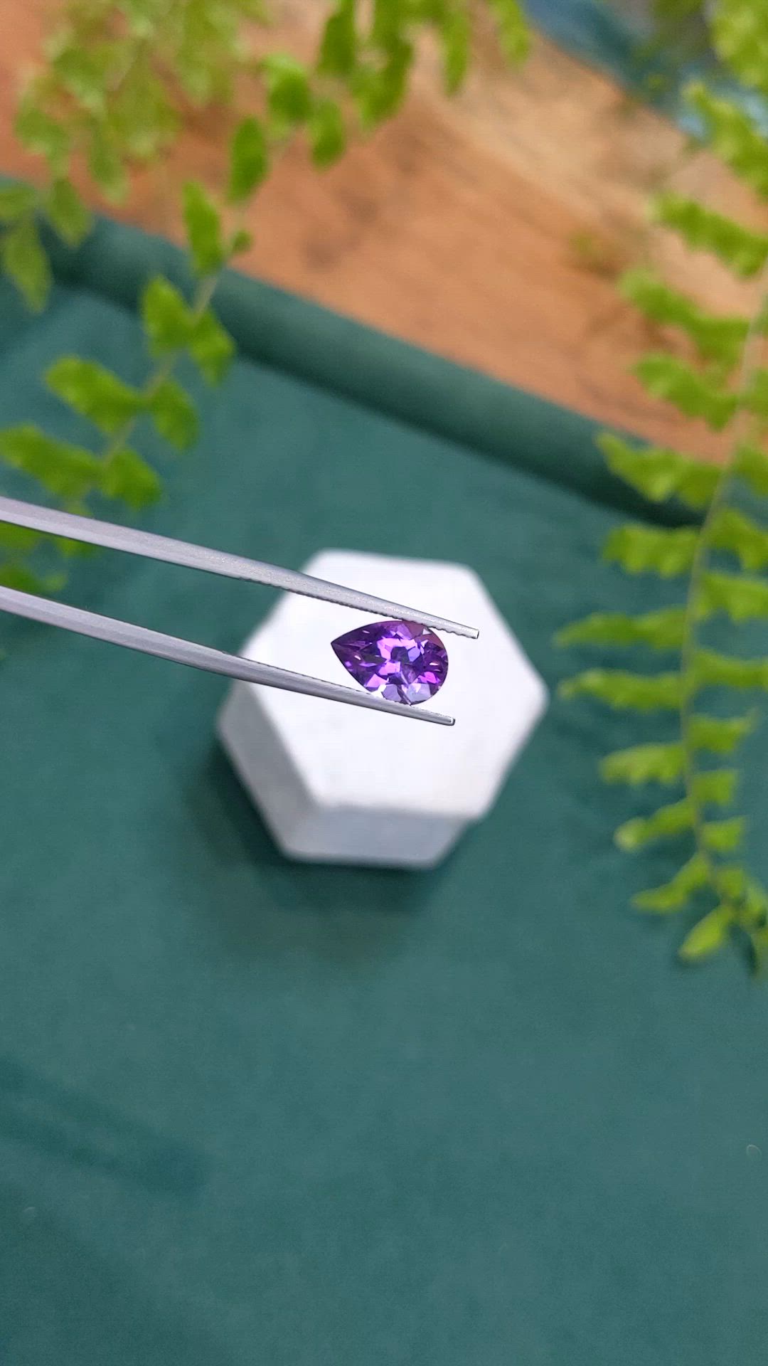 1.72 Ct. Purple Amethyst from Brazil Size Video