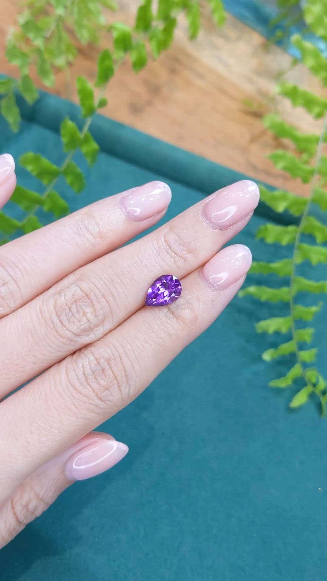 1.72 Ct. Purple Amethyst from Brazil Size Video