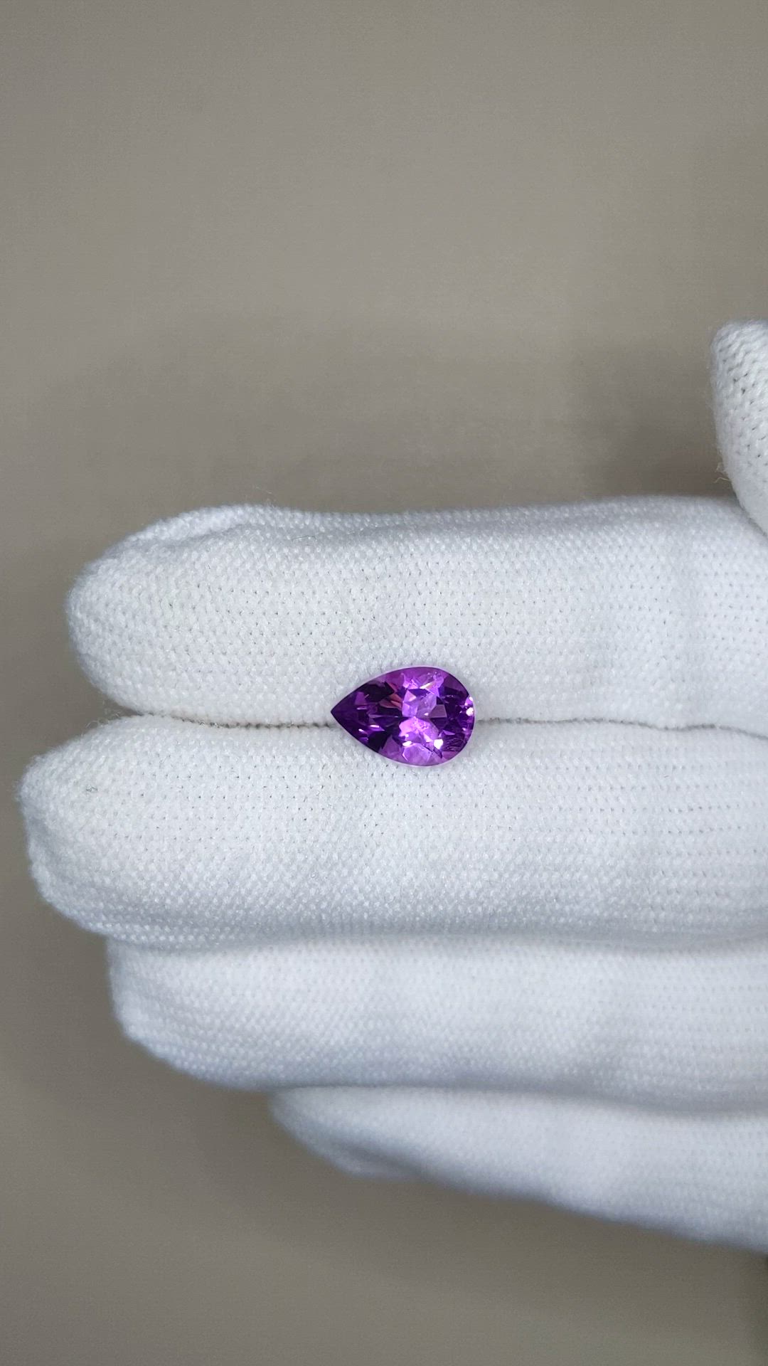 1.72 Ct. Purple Amethyst from Brazil Size Video