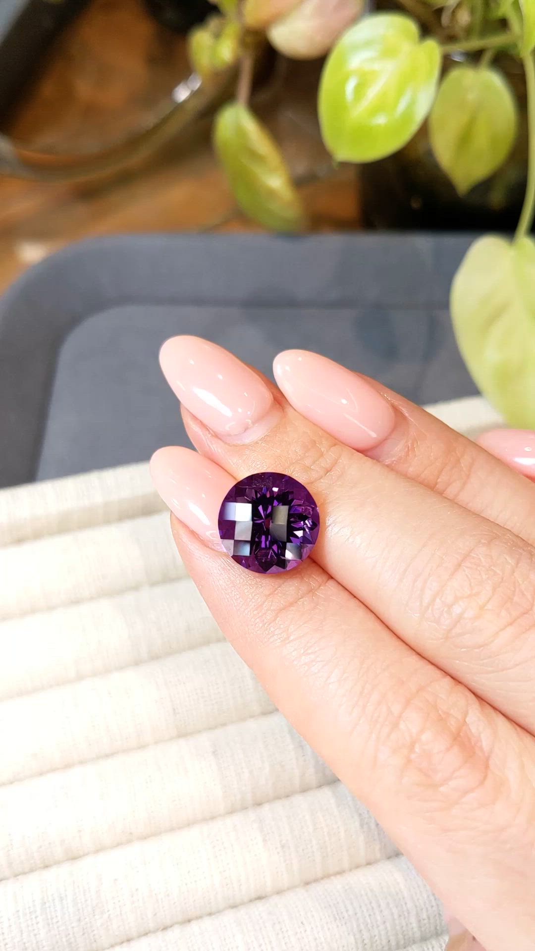 5.89 Ct. Purple Amethyst from Brazil Size Video