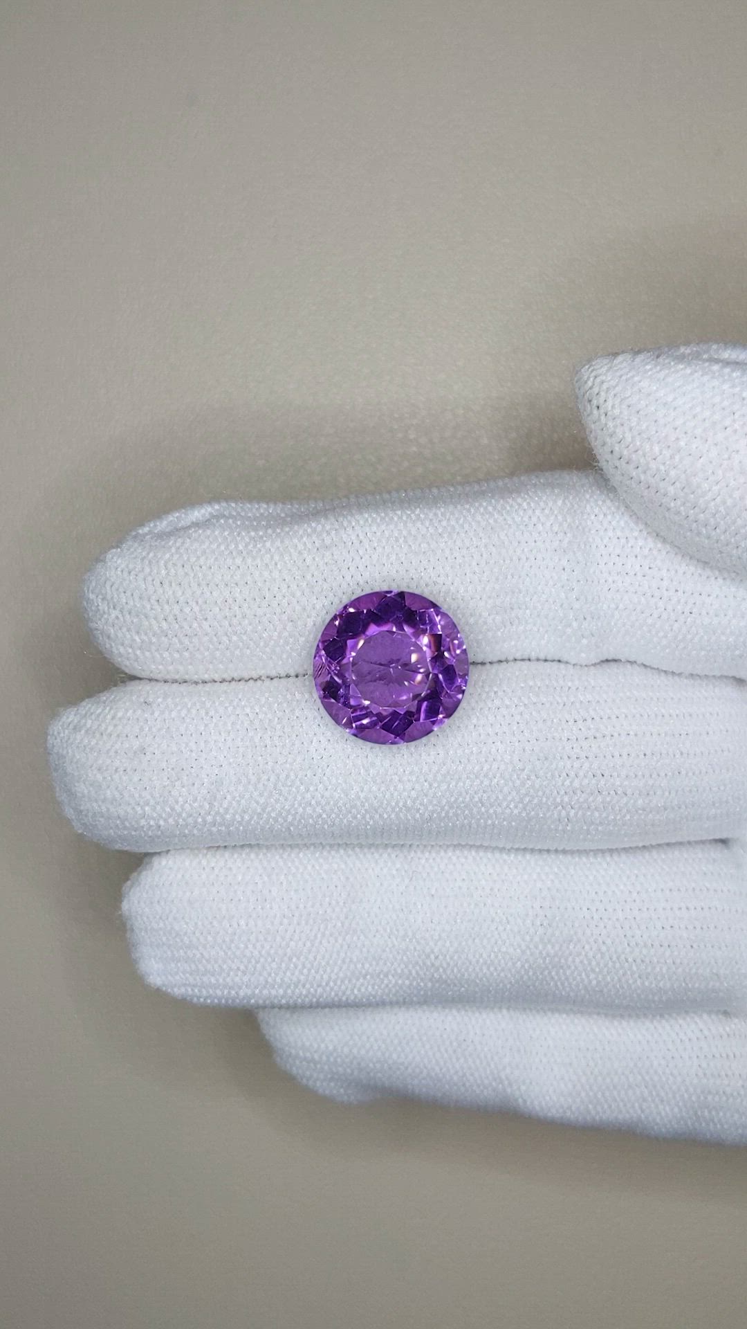 8.36 Ct. Purple Amethyst from Brazil Size Video