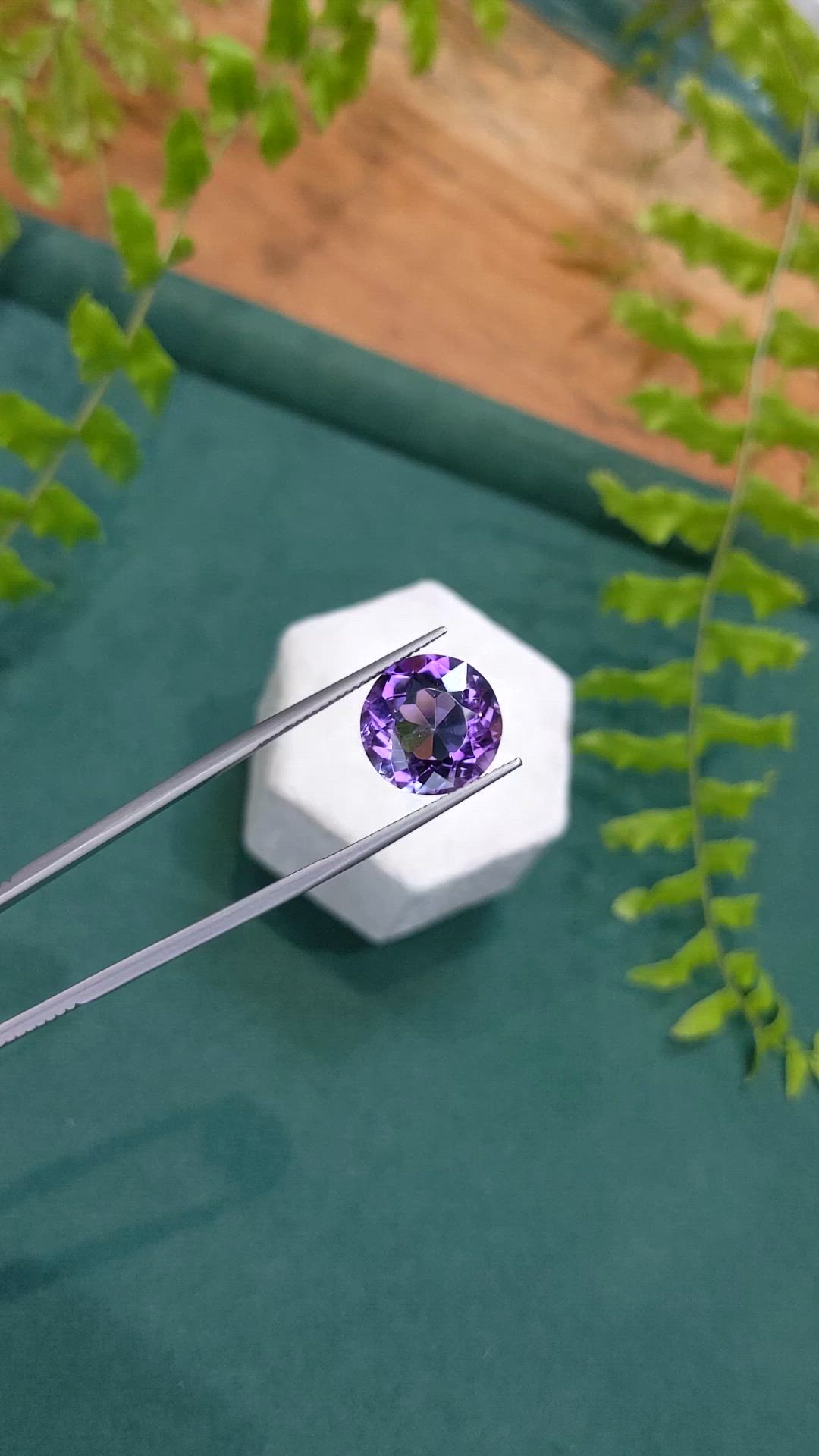 8.36 Ct. Purple Amethyst from Brazil Size Video