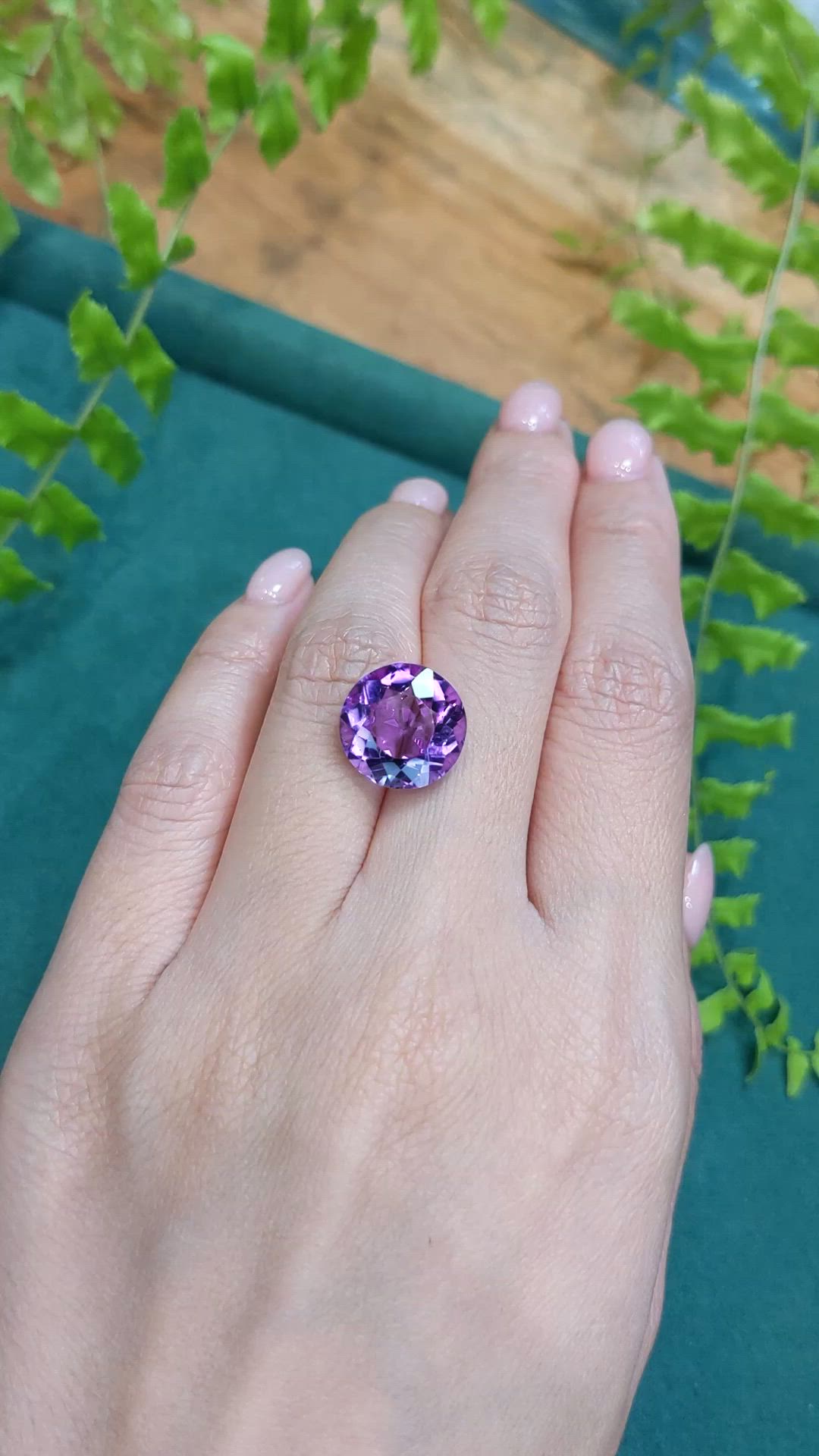 8.36 Ct. Purple Amethyst from Brazil Size Video