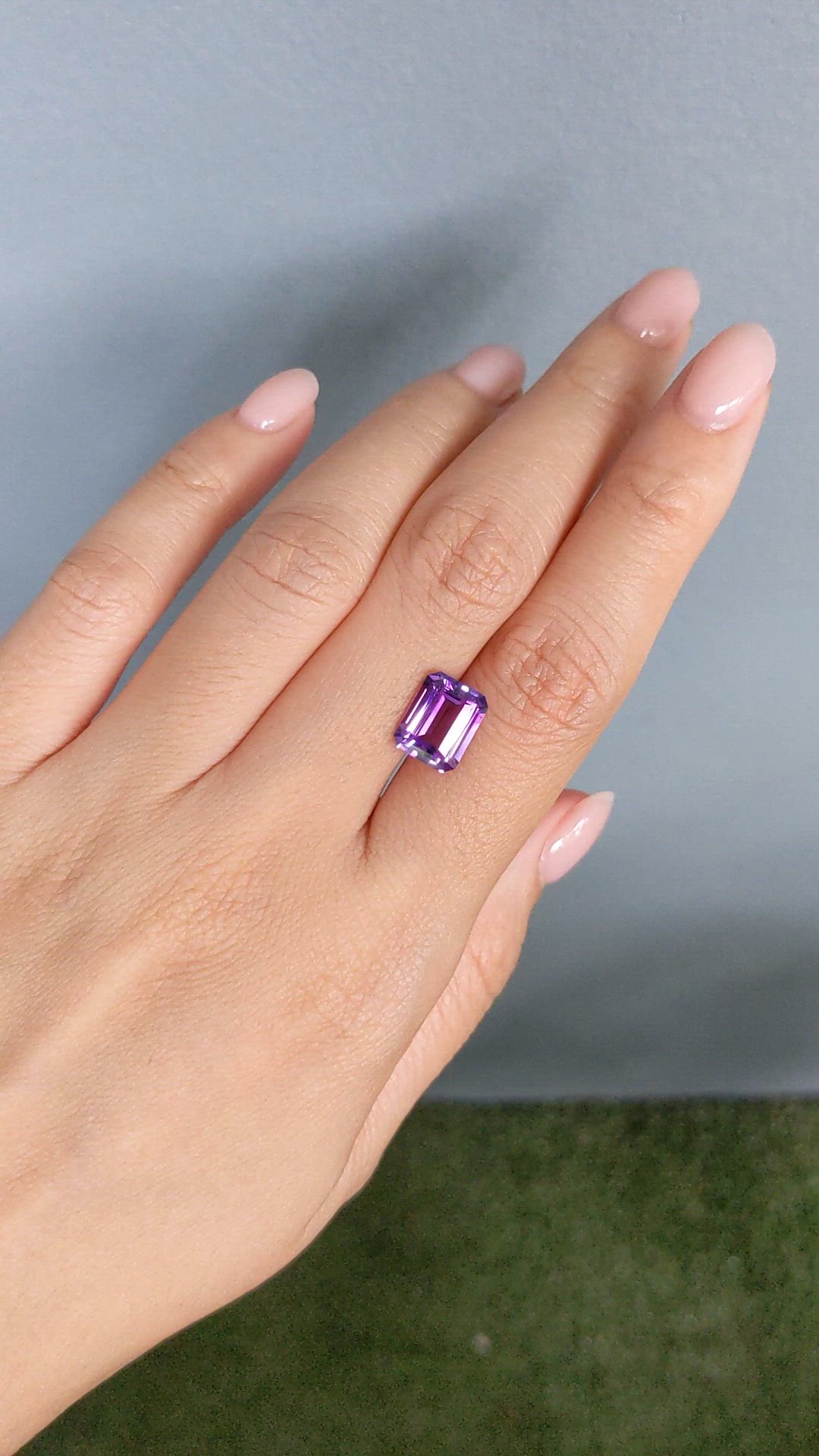 2.88 Ct. Purple Amethyst from Brazil Size Video