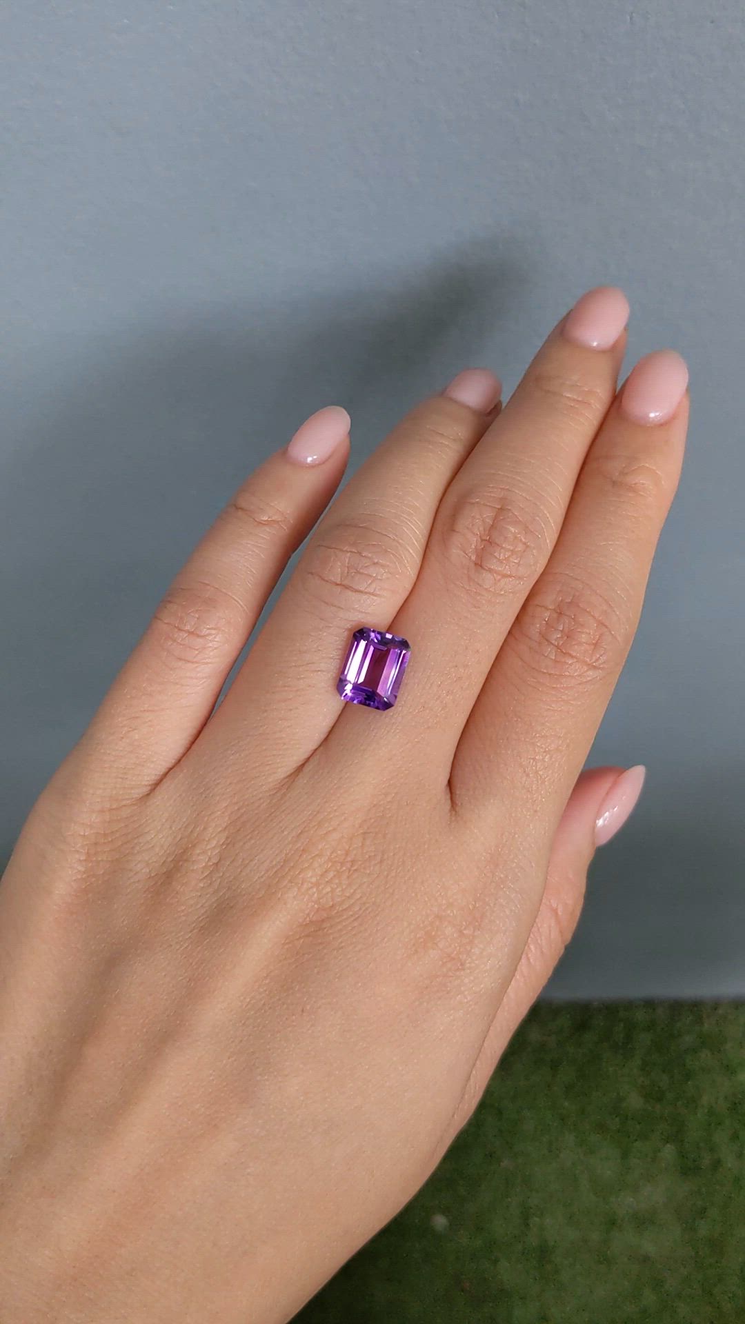 2.88 Ct. Purple Amethyst from Brazil Size Video