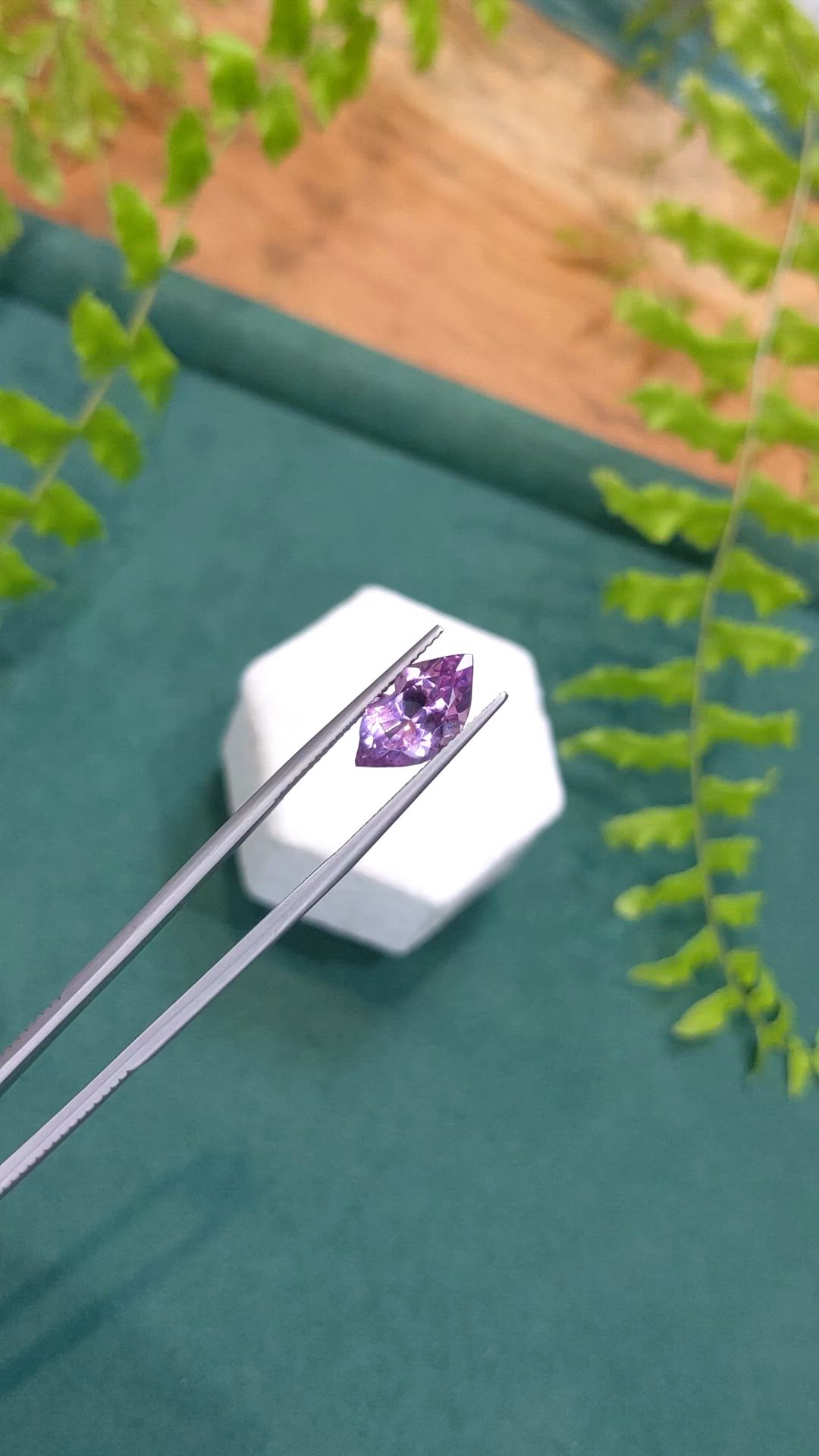2.64 Ct. Purple Amethyst from Brazil Size Video