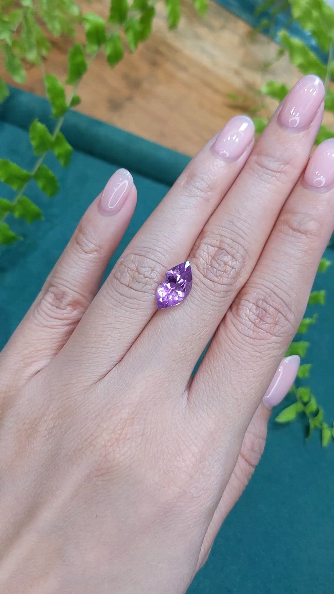 2.64 Ct. Purple Amethyst from Brazil Size Video