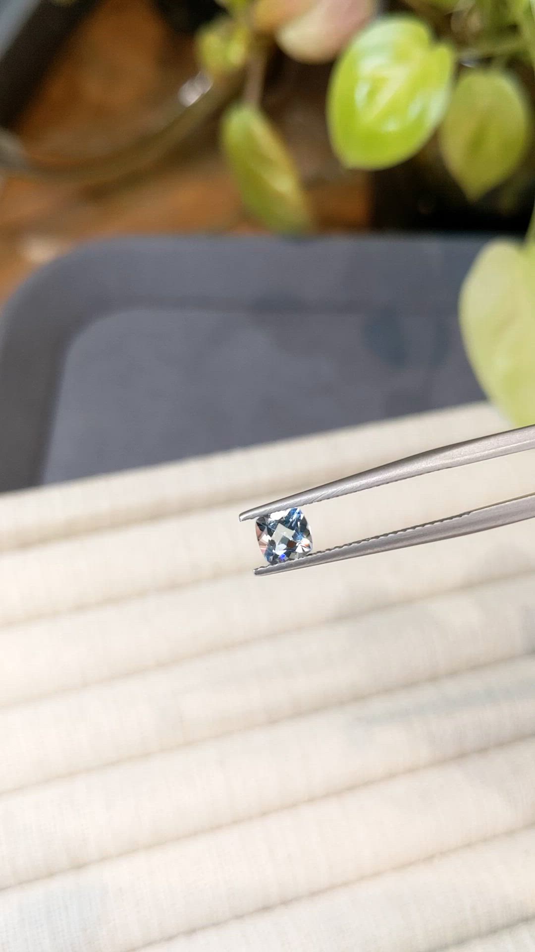 0.47 Ct. Blue Aquamarine from Brazil Size Video