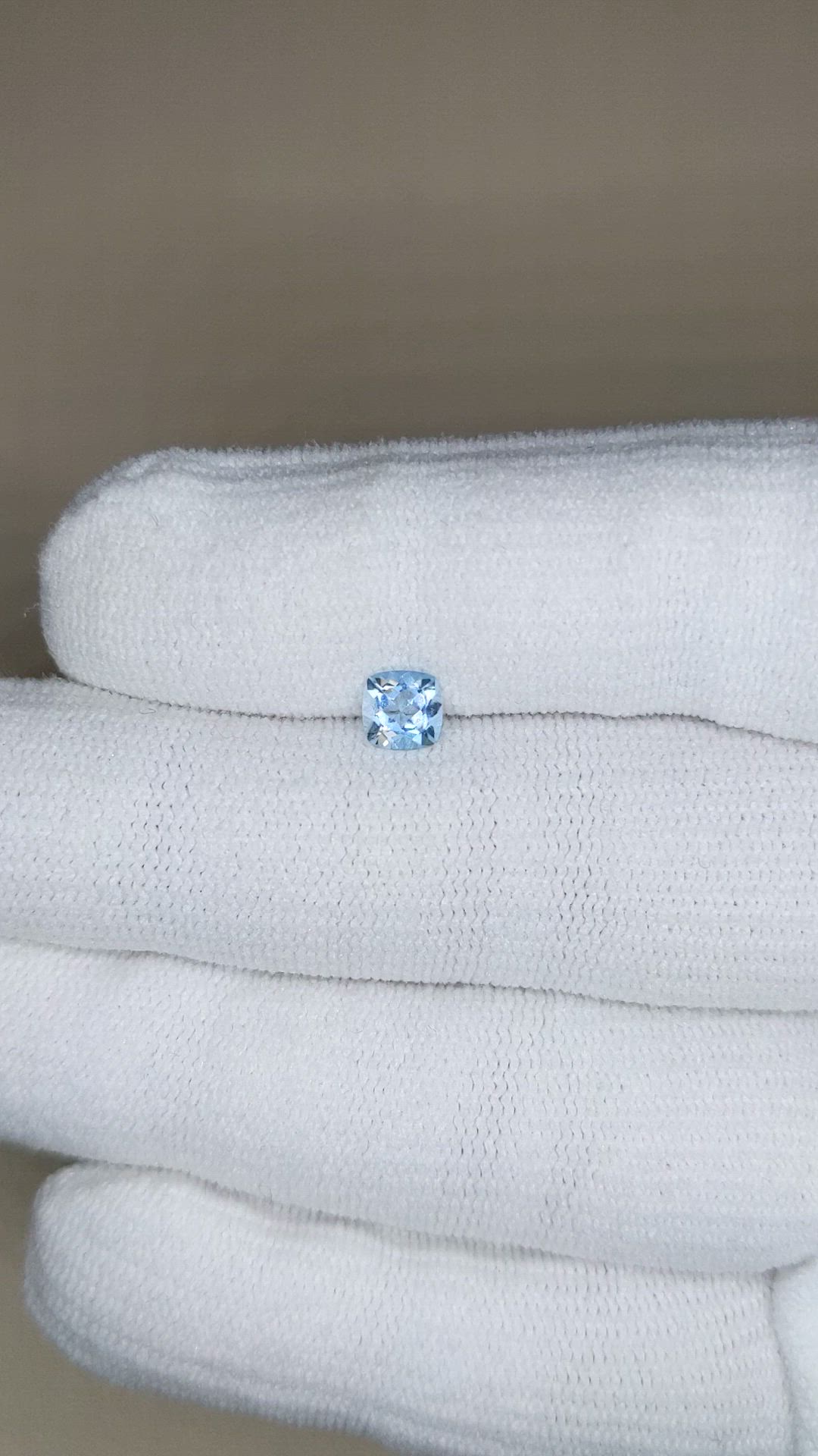 0.47 Ct. Blue Aquamarine from Brazil Size Video