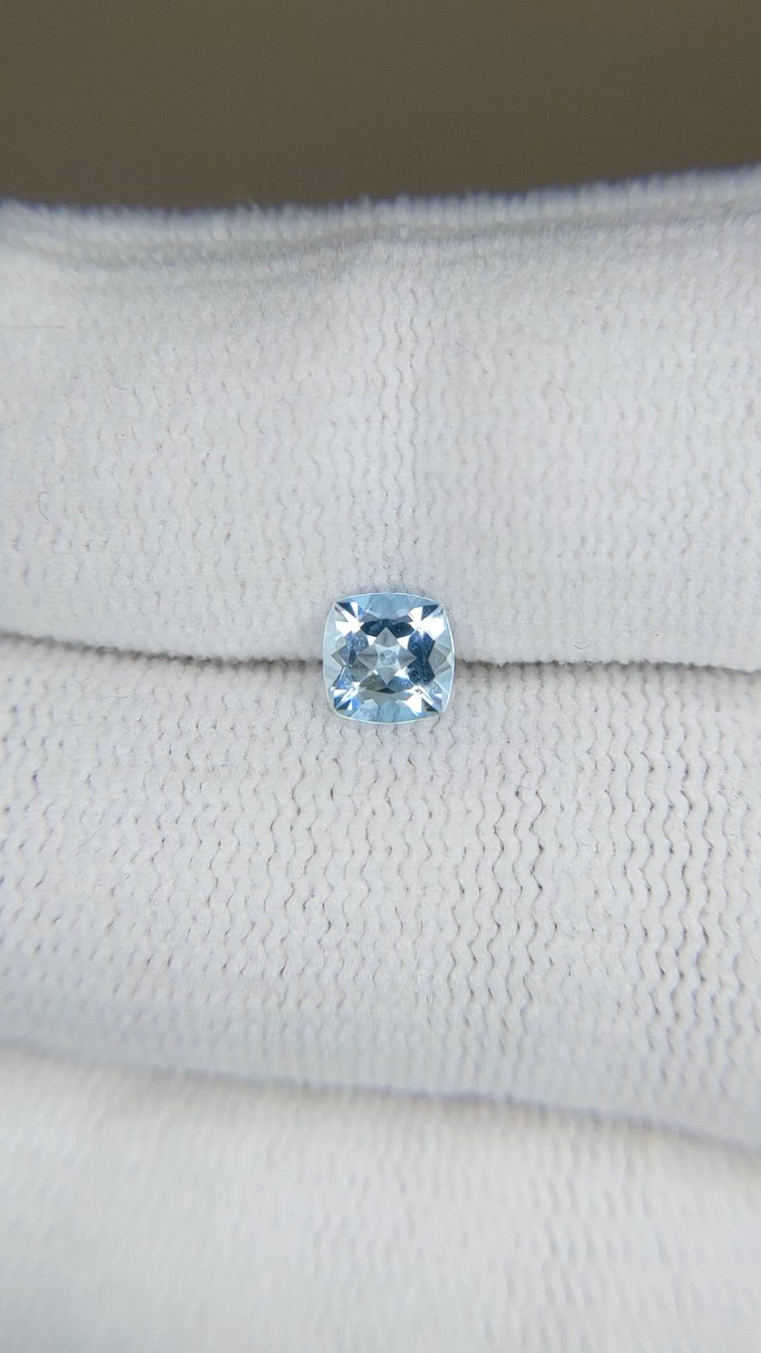 0.47 Ct. Blue Aquamarine from Brazil Size Video