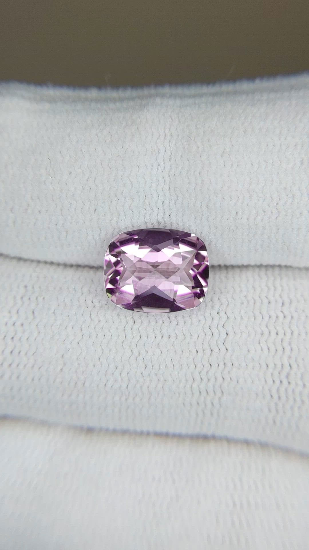 2.37 Ct. Pinkish Purple Amethyst from Brazil Size Video