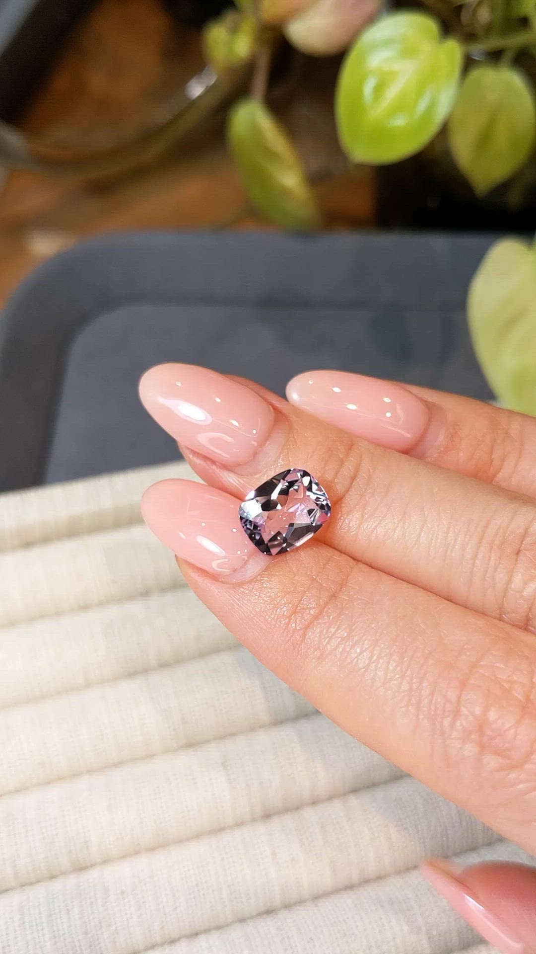 2.37 Ct. Pinkish Purple Amethyst from Brazil Size Video