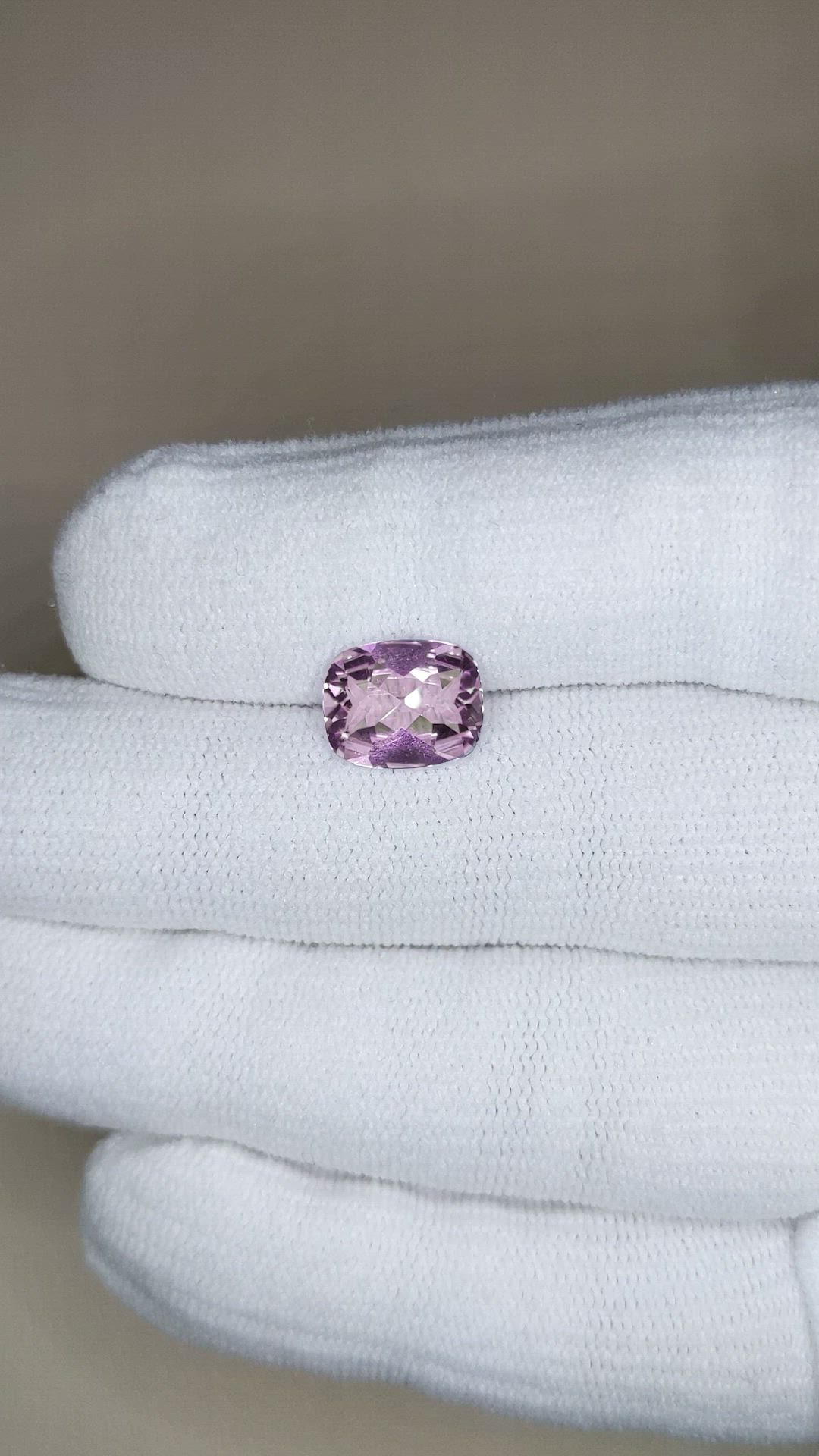 2.37 Ct. Pinkish Purple Amethyst from Brazil Size Video