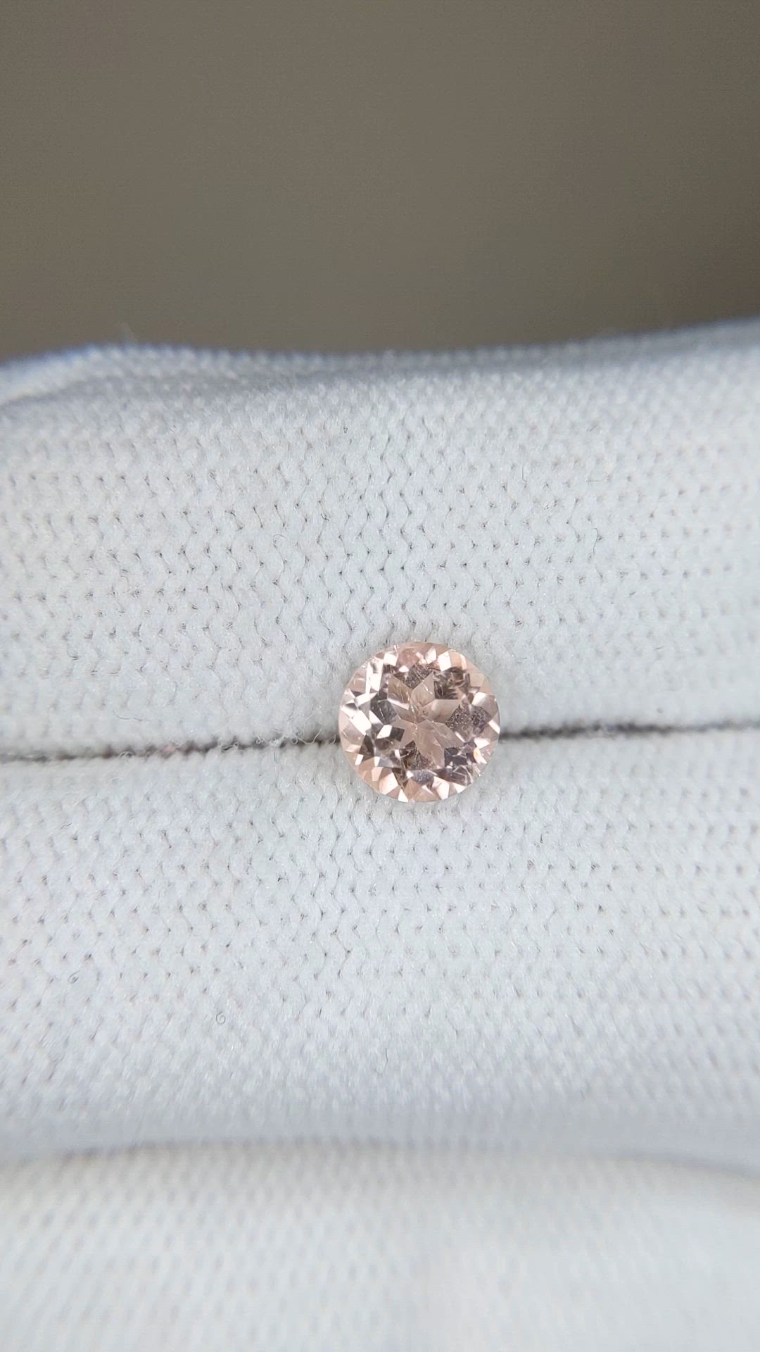 0.83 Ct. Peach Morganite from Brazil Size Video