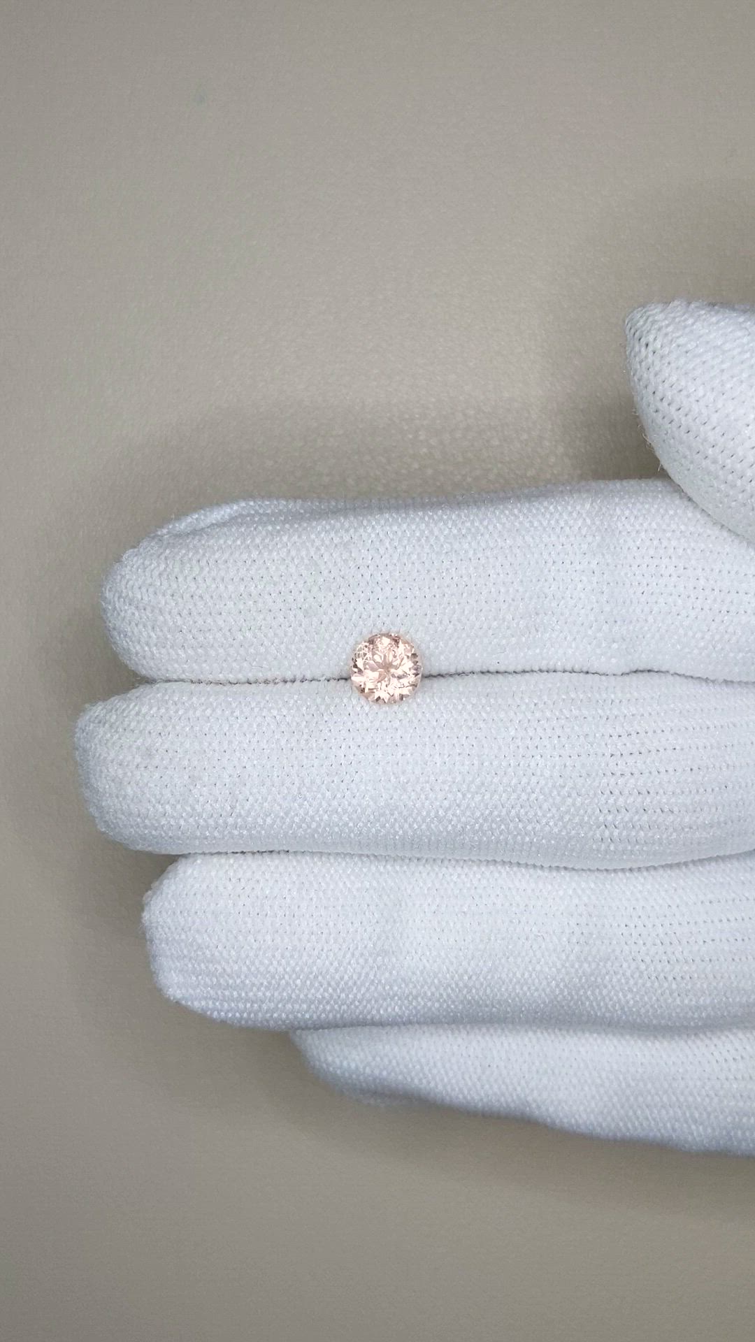 0.83 Ct. Peach Morganite from Brazil Size Video