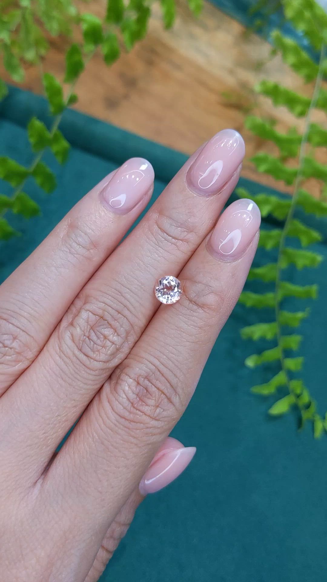 0.83 Ct. Peach Morganite from Brazil Size Video