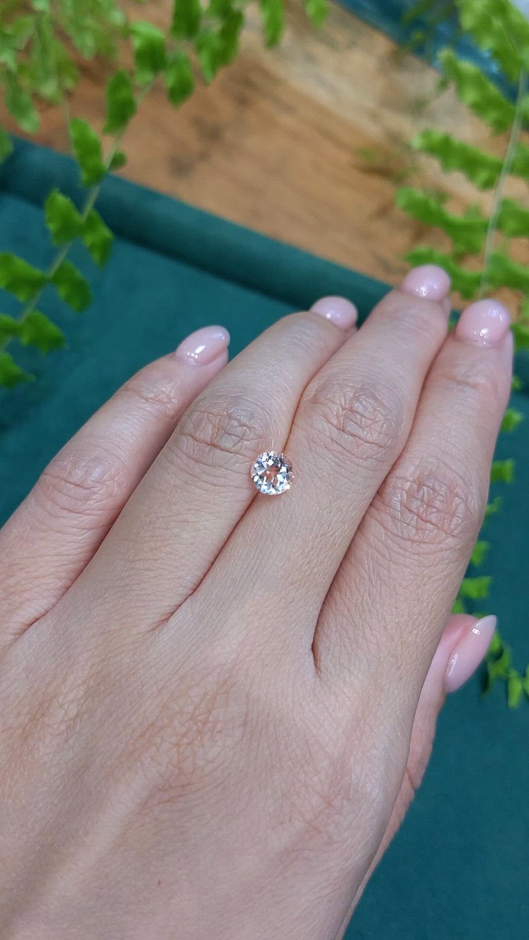 0.83 Ct. Peach Morganite from Brazil Size Video