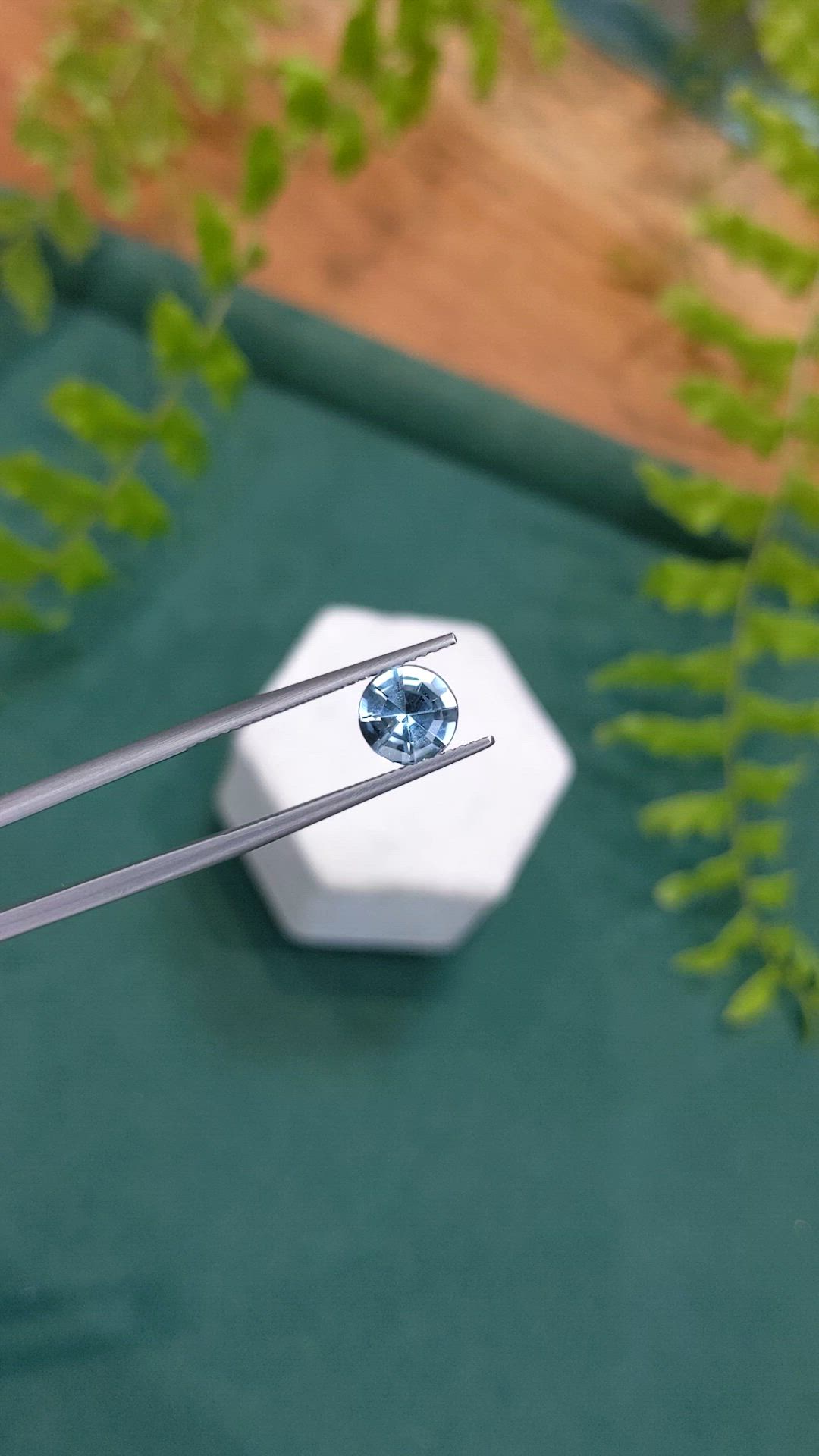 1.52 Ct. Sky Blue Topaz from Brazil Size Video