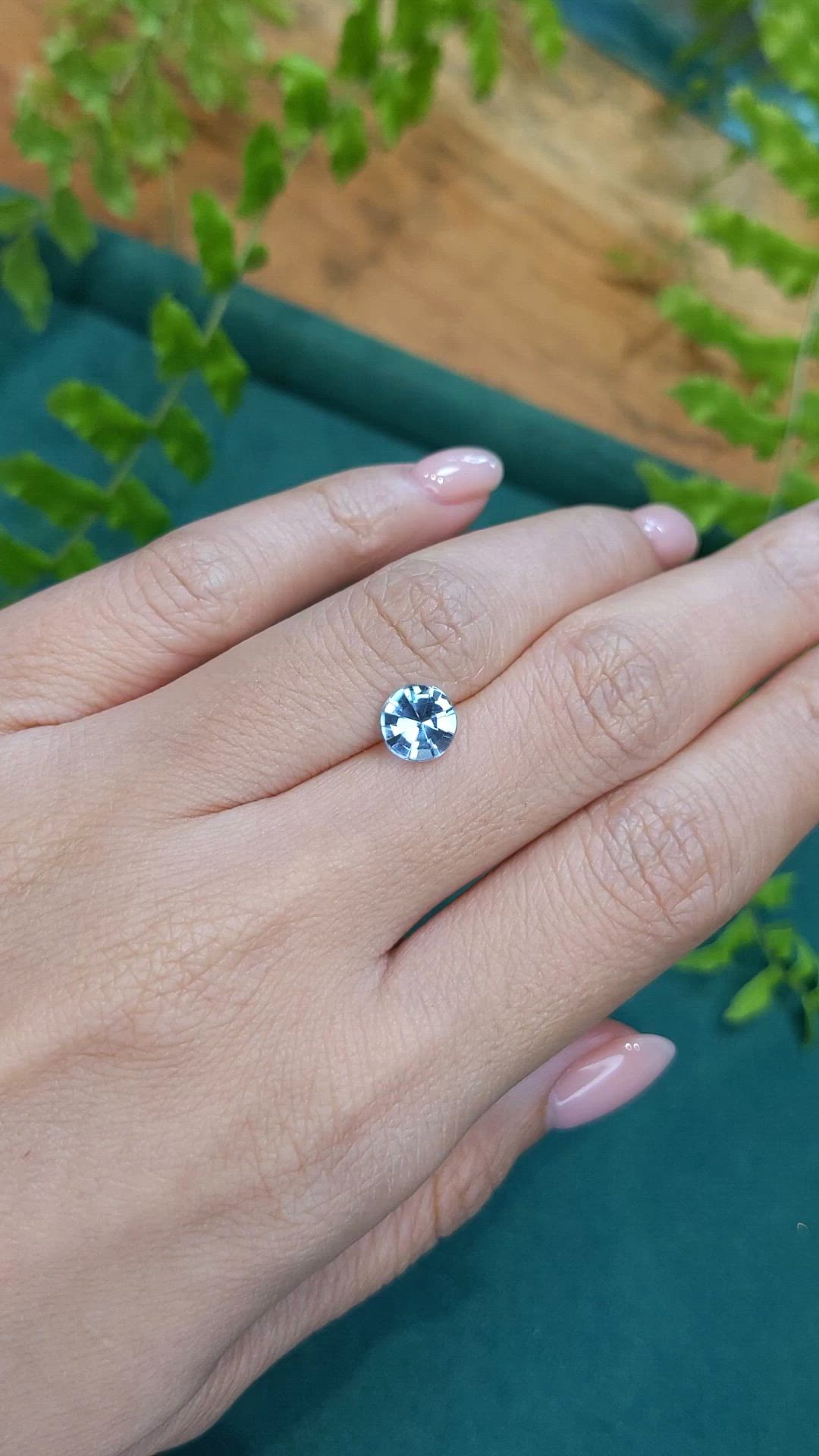 1.52 Ct. Sky Blue Topaz from Brazil Size Video