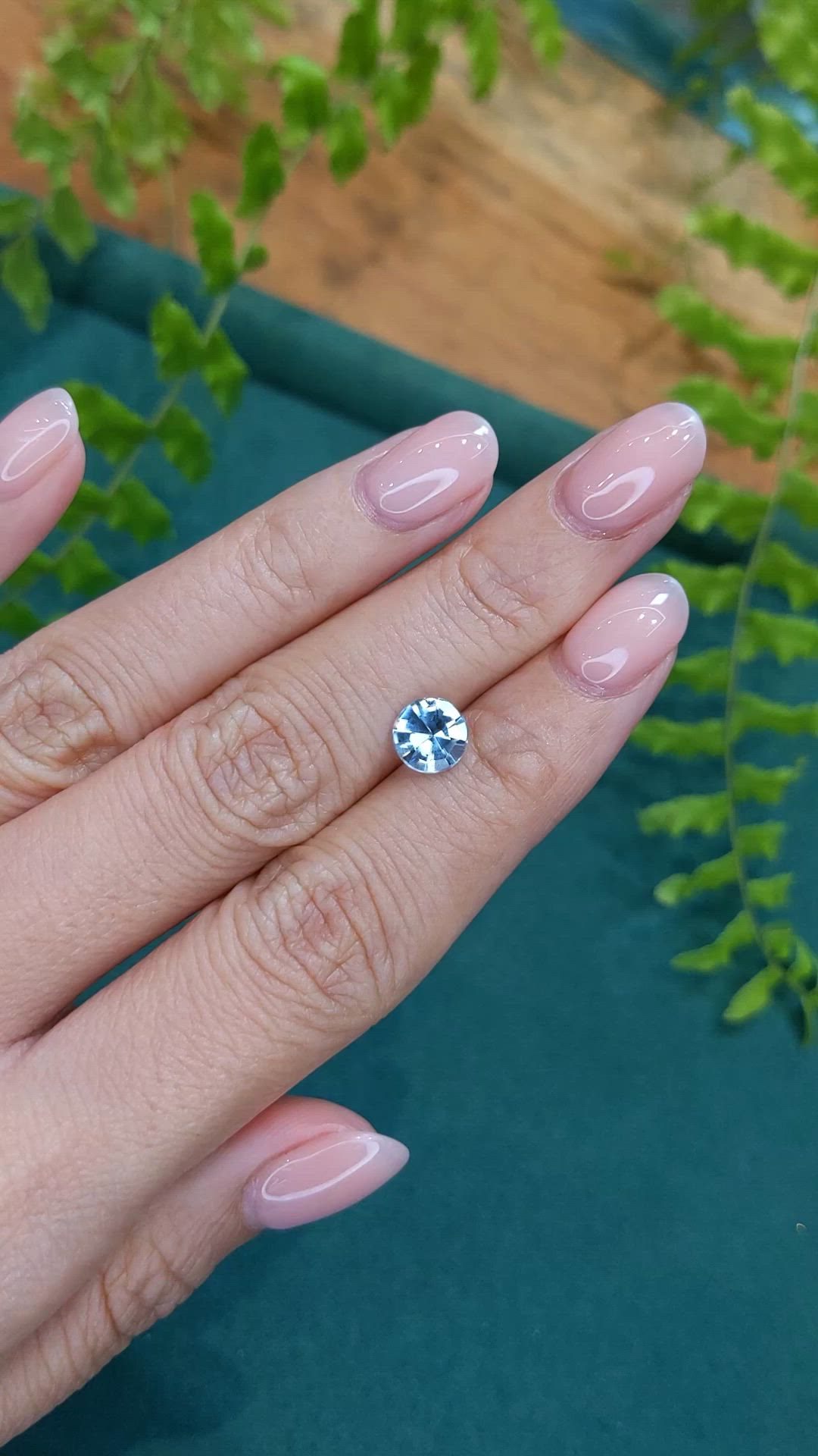 1.52 Ct. Sky Blue Topaz from Brazil Size Video