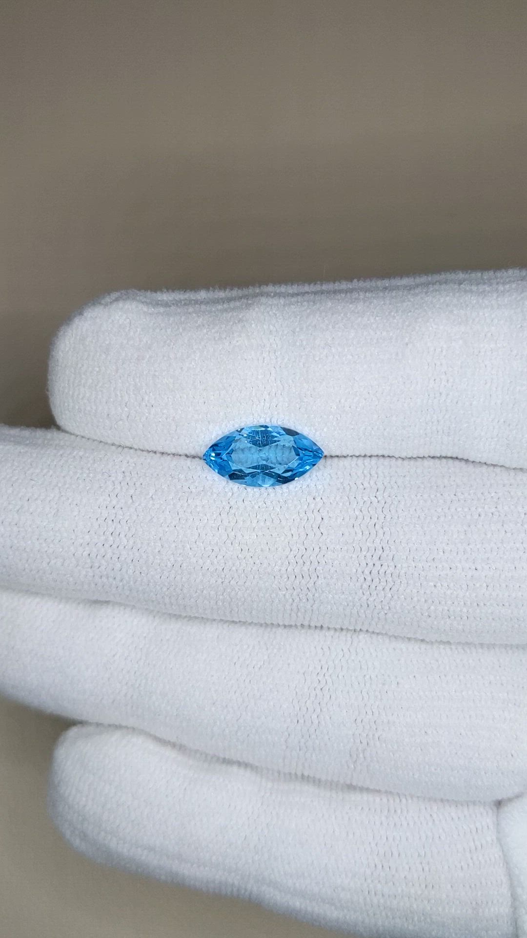 2.00 Ct. Swiss Blue Topaz from Brazil Size Video
