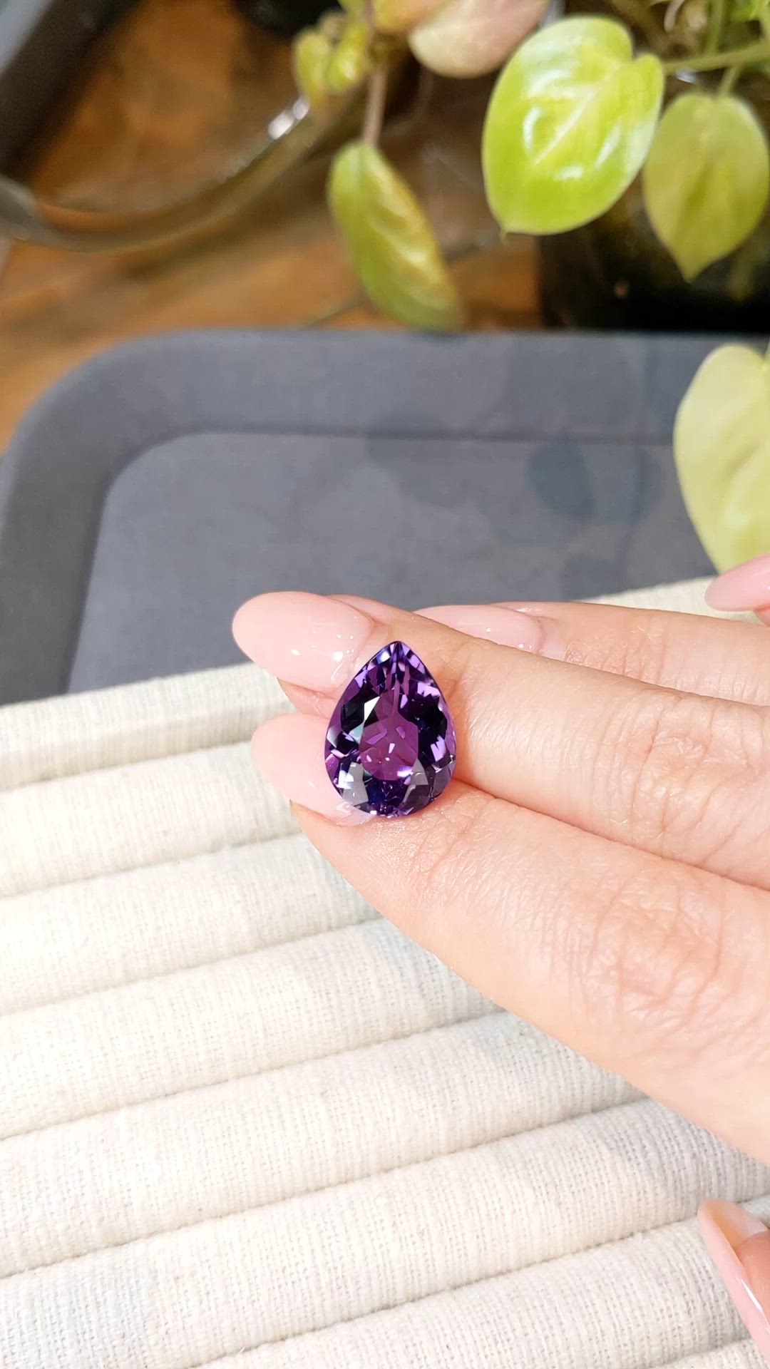 8.72 Ct. Purple Amethyst from Brazil Size Video