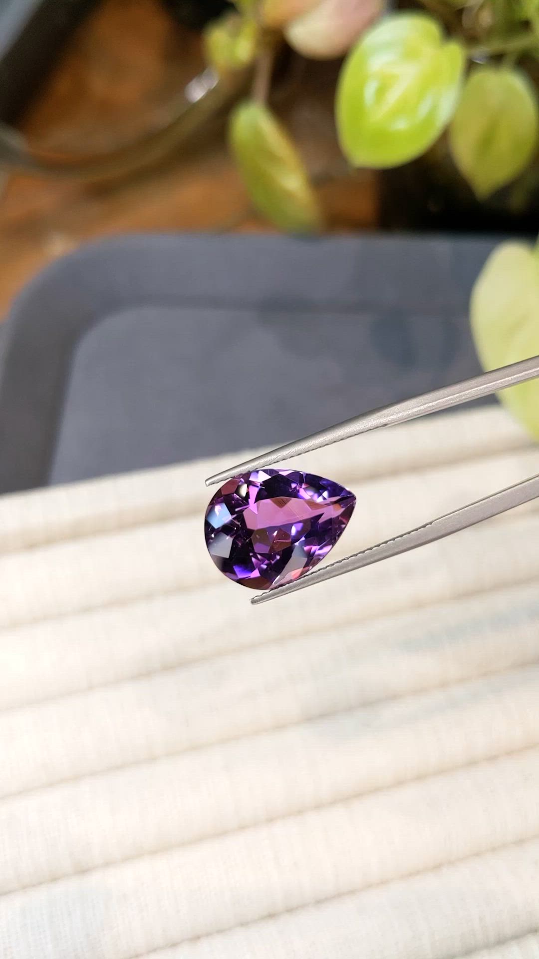 8.72 Ct. Purple Amethyst from Brazil Size Video